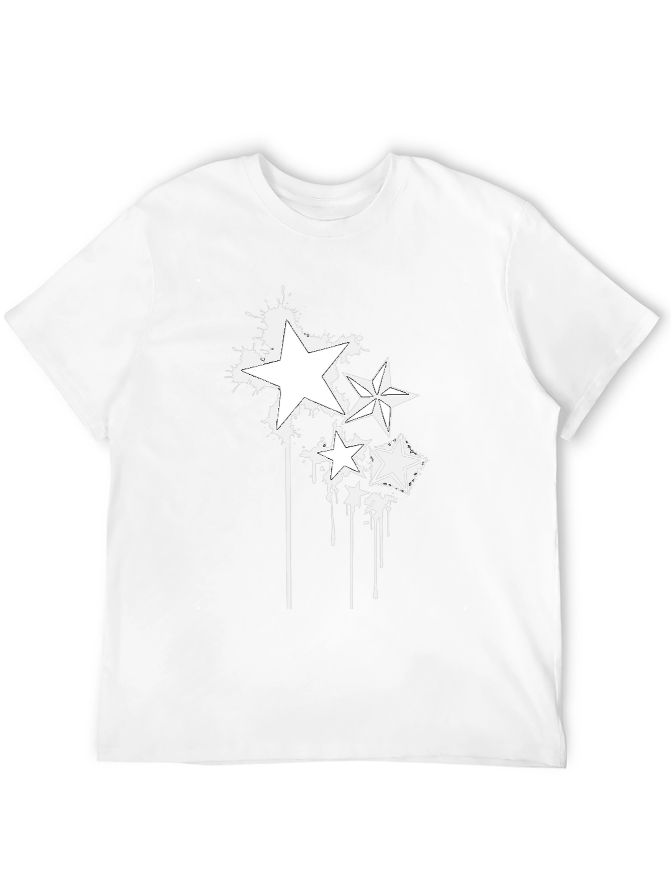 Star Splash Black T-Shirt - Edgy Graphic Tee