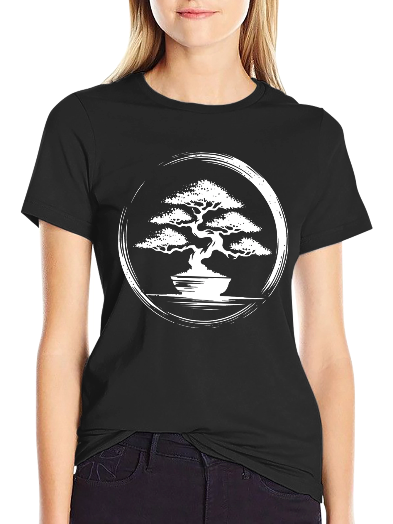 Bonsai Tree Graphic T-Shirt - Zen Style
