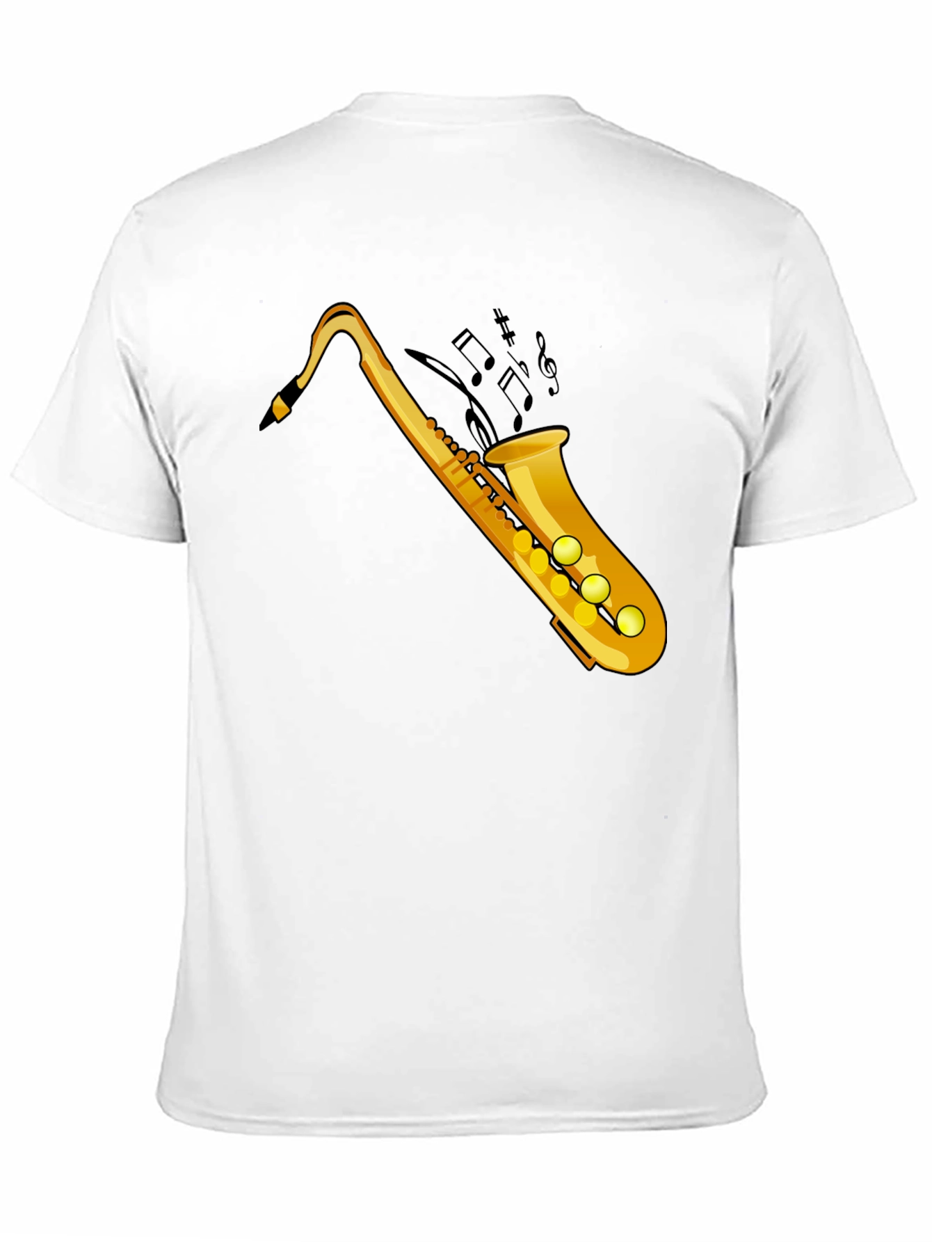 Saxophone Graphic Black T-Shirt - Music Lover Tee