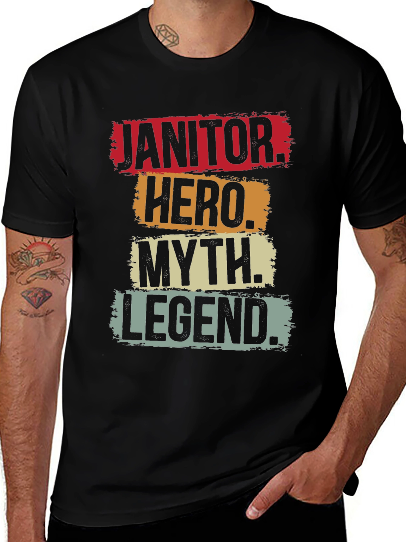 Janitor Hero Myth Legend Graphic T-Shirt
