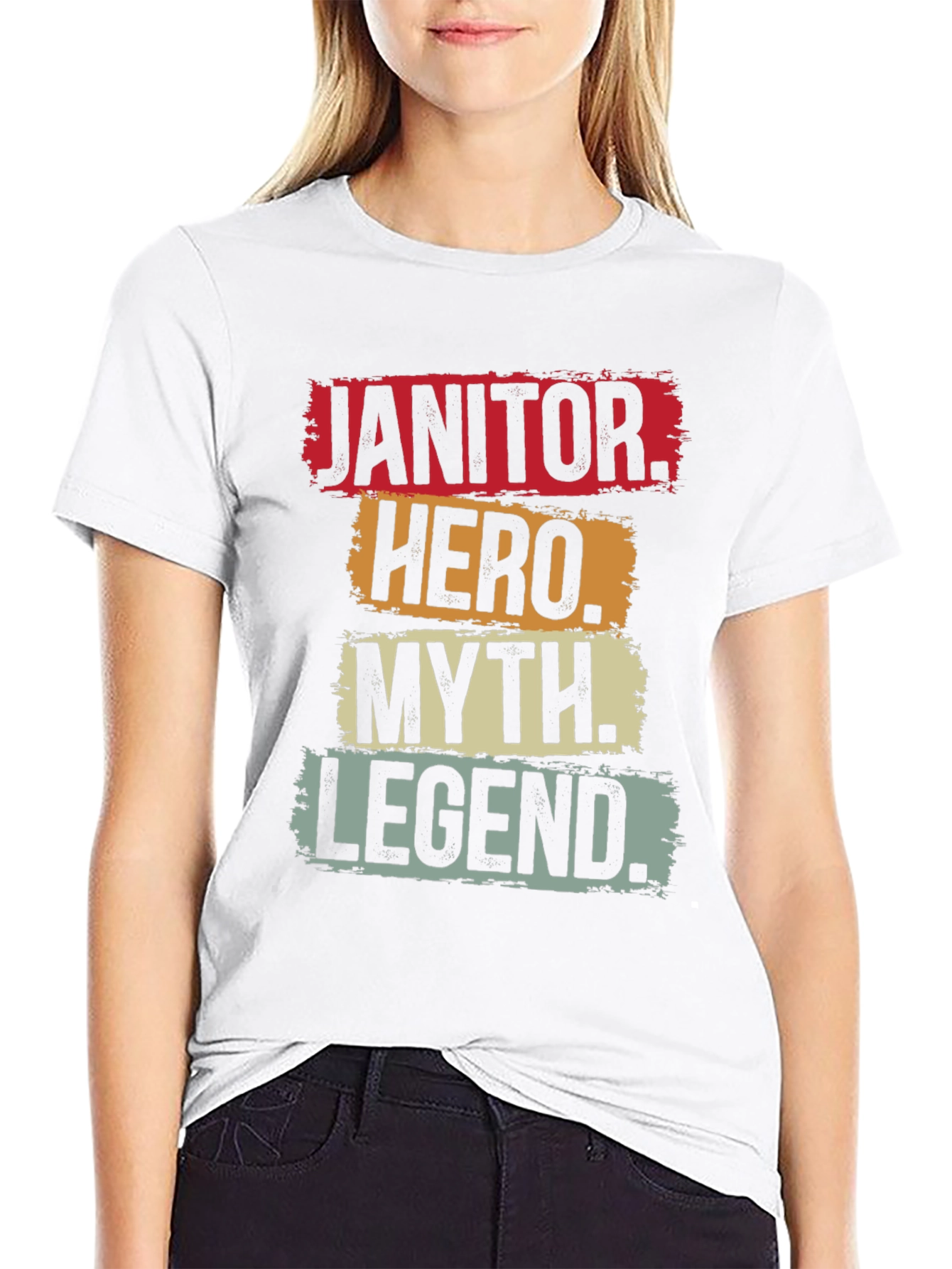 Janitor Hero Myth Legend Graphic T-Shirt