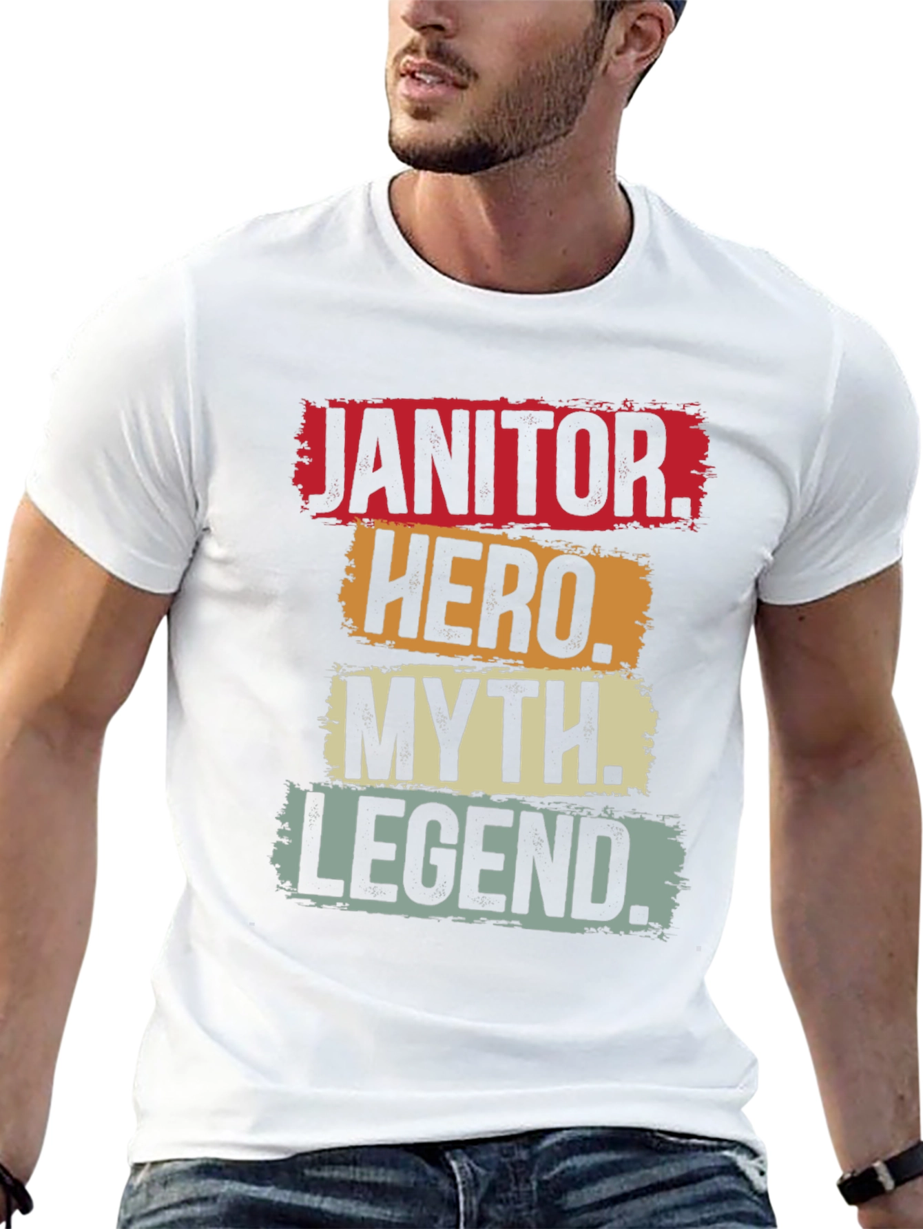 Janitor Hero Myth Legend Graphic T-Shirt