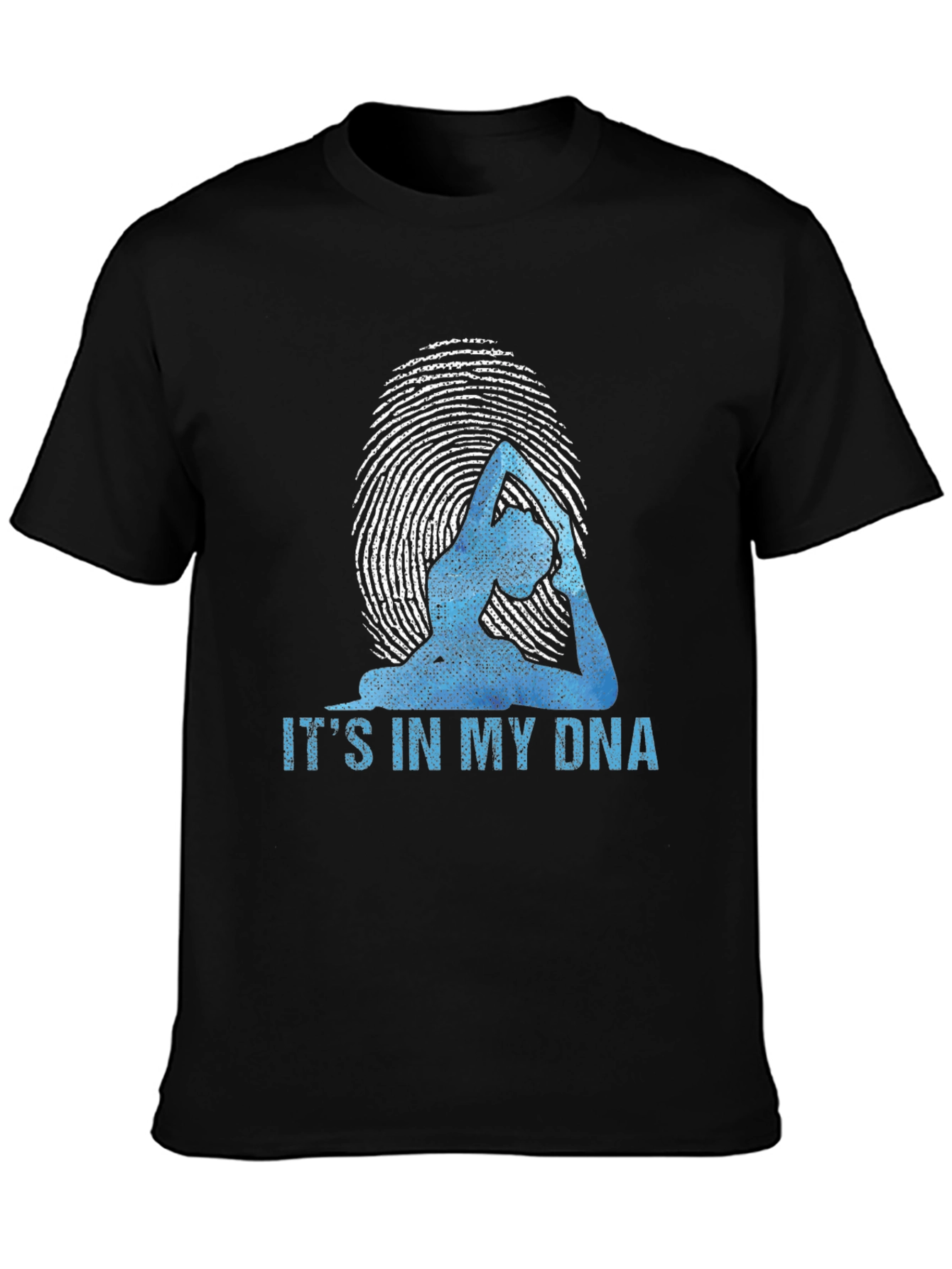 Yoga DNA Graphic T-Shirt - Black Cotton Blend