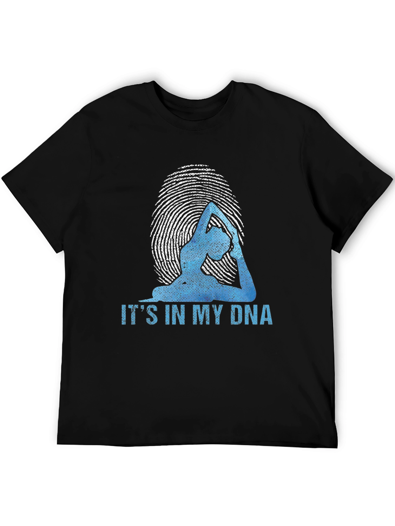 Yoga DNA Graphic T-Shirt - Black Cotton Blend
