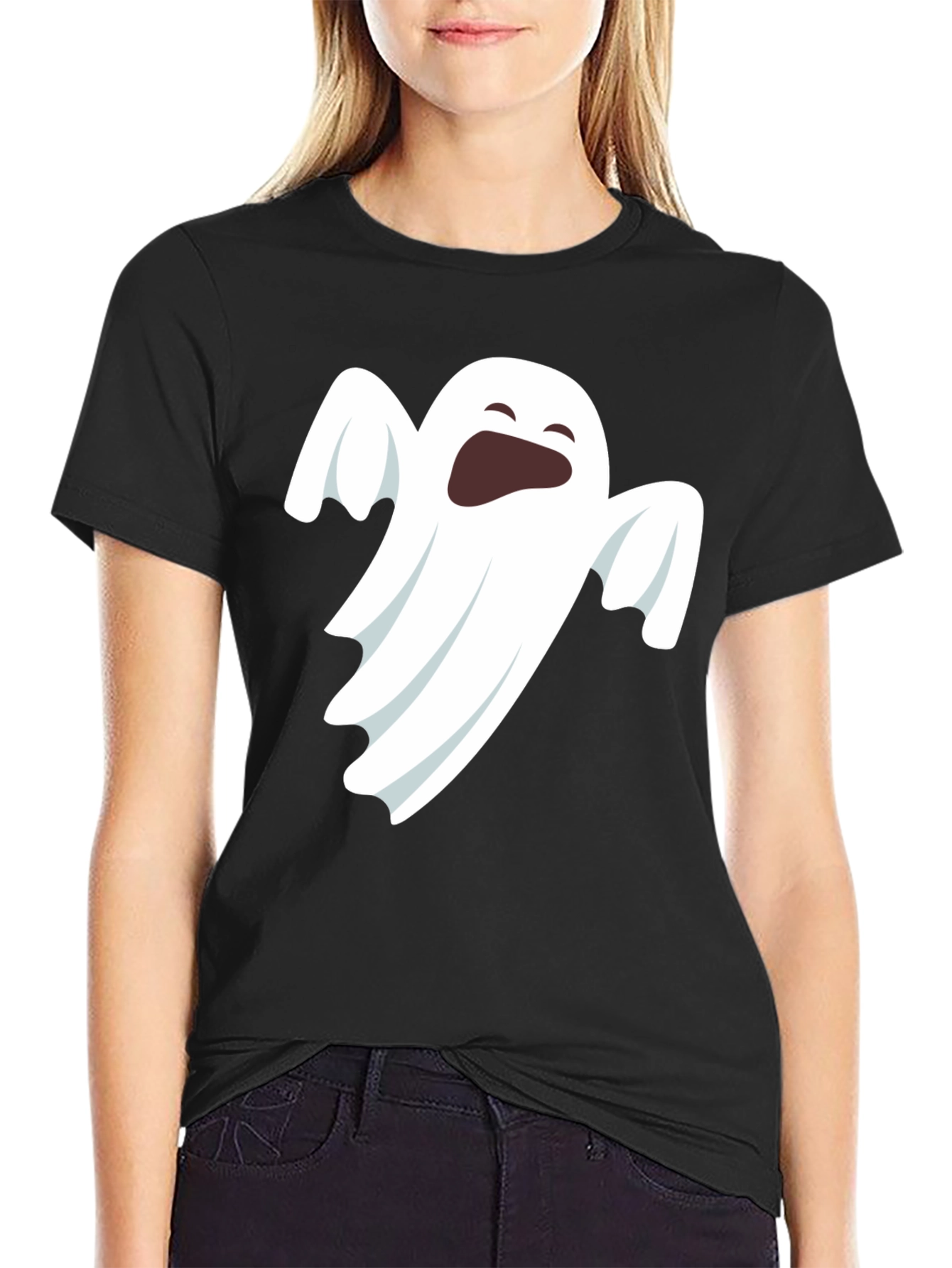Ghost Graphic Tee - Spooky Season Style