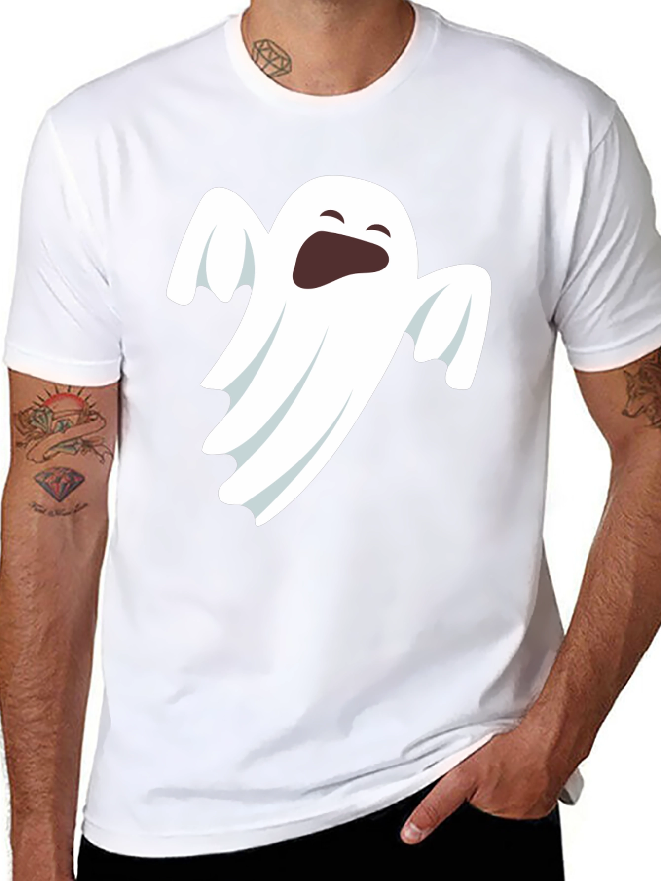 Ghost Graphic Tee - Spooky Season Style