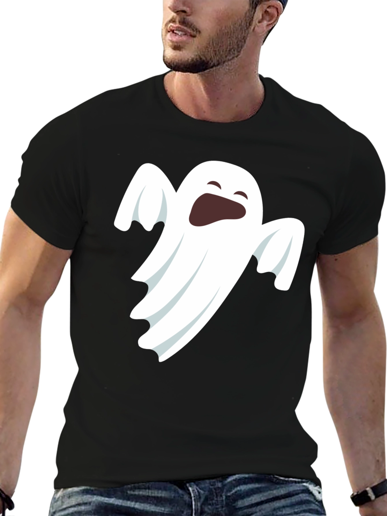 Ghost Graphic Tee - Spooky Season Style
