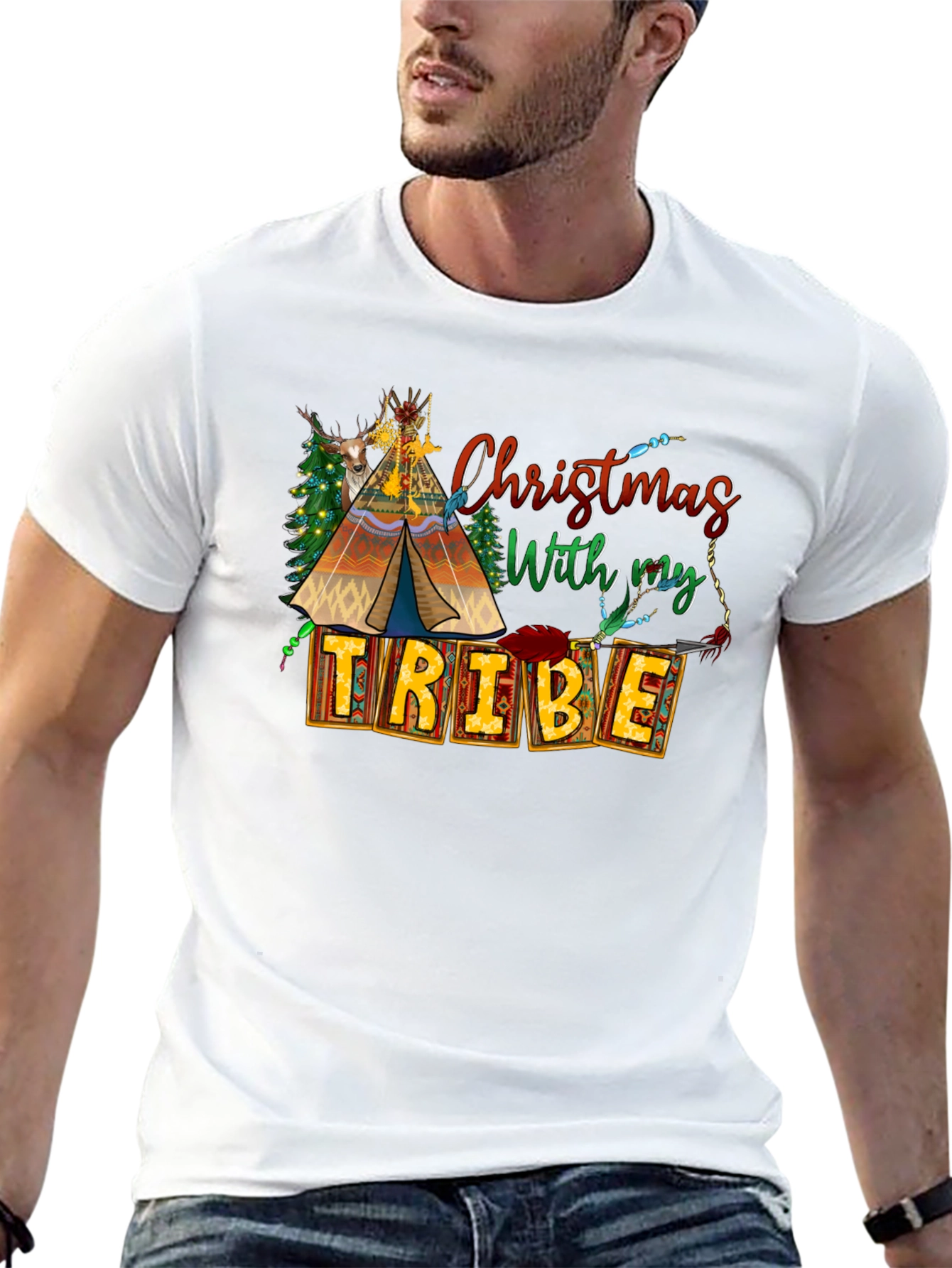 Christmas With My Tribe T-Shirt