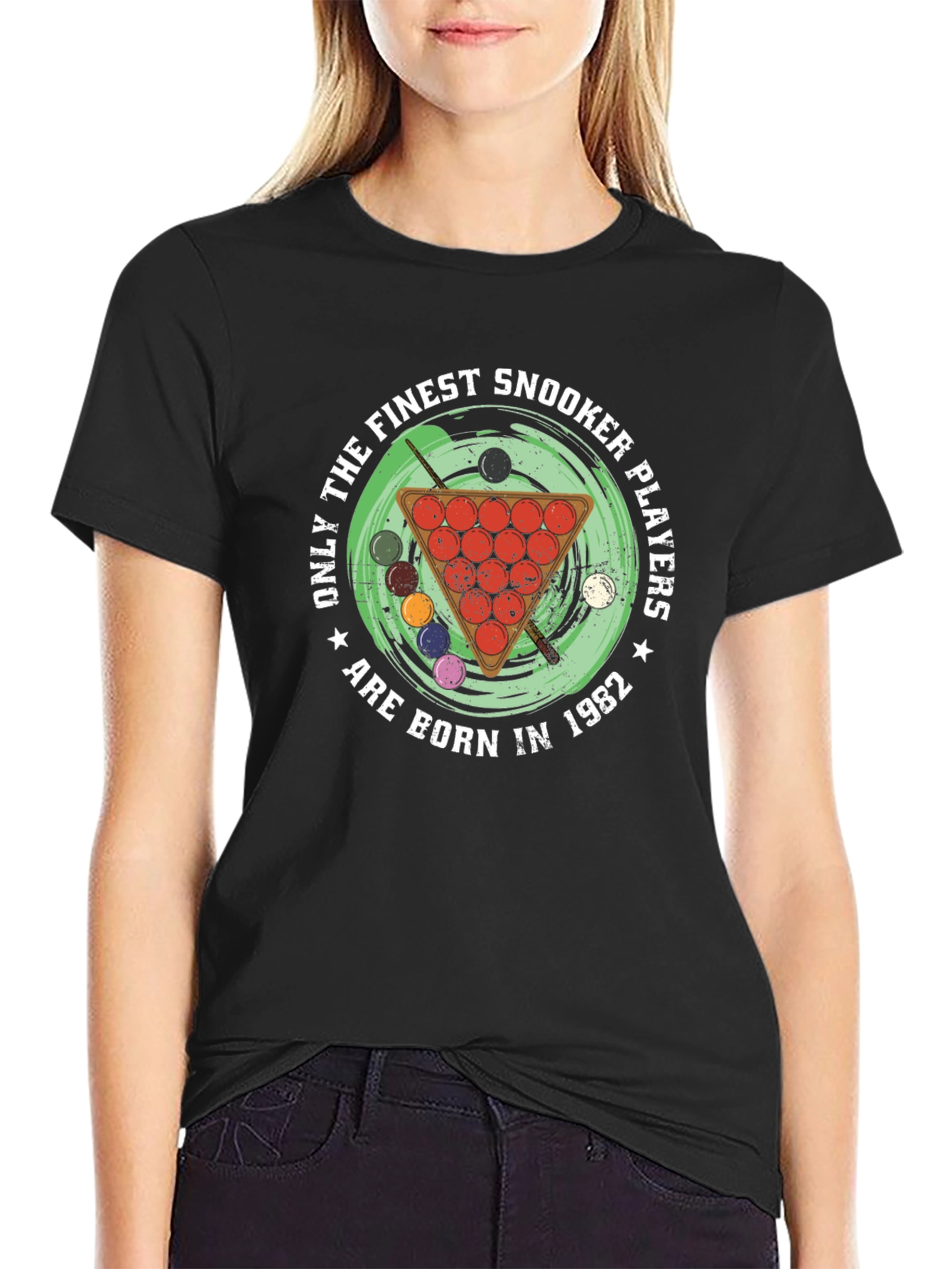 Finest Snooker Players Born in 1982 Black T-Shirt