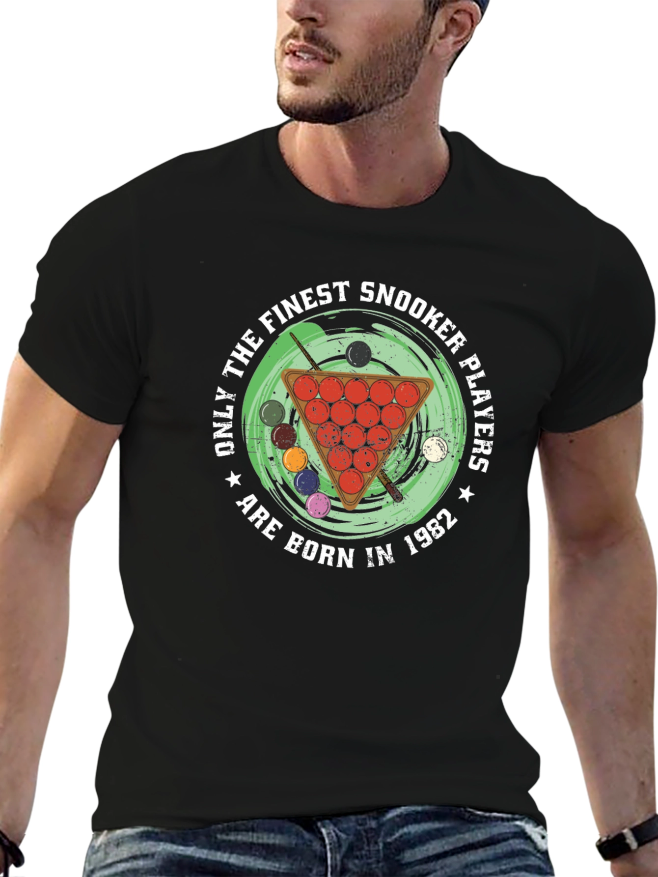 Finest Snooker Players Born in 1982 Black T-Shirt