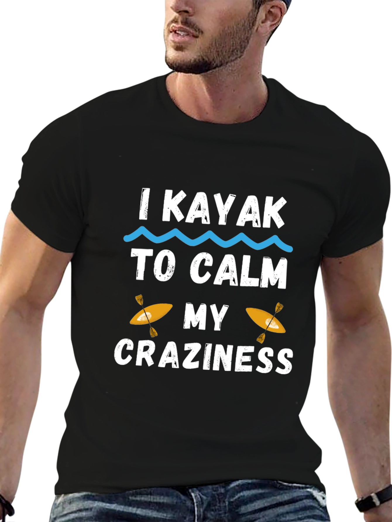 I Kayak to Calm My Craziness Graphic T-Shirt