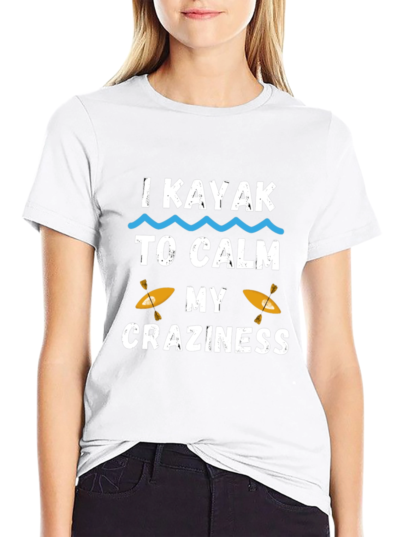 I Kayak to Calm My Craziness Graphic T-Shirt