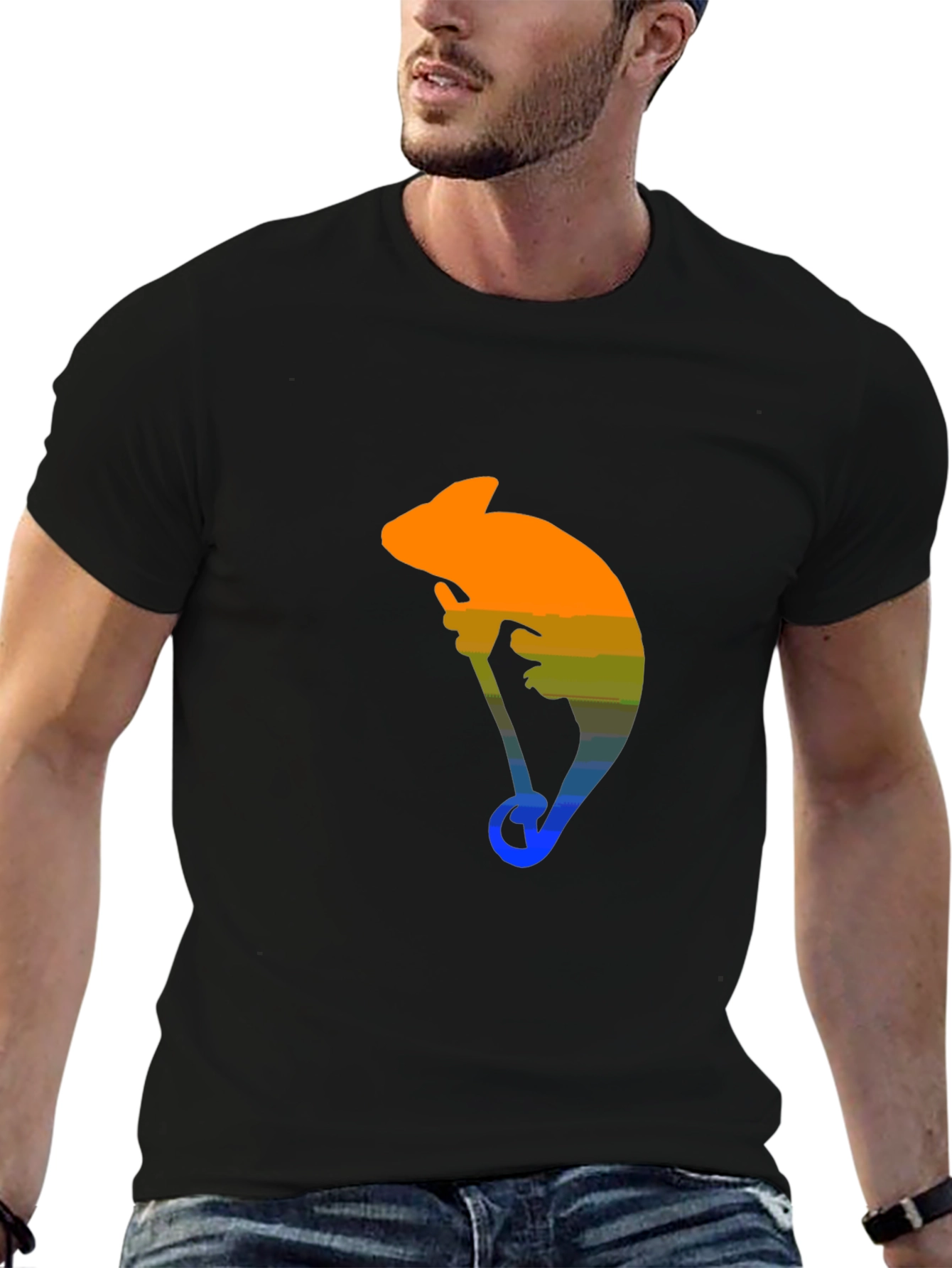 Chameleon Graphic Tee - Cool Animal Design