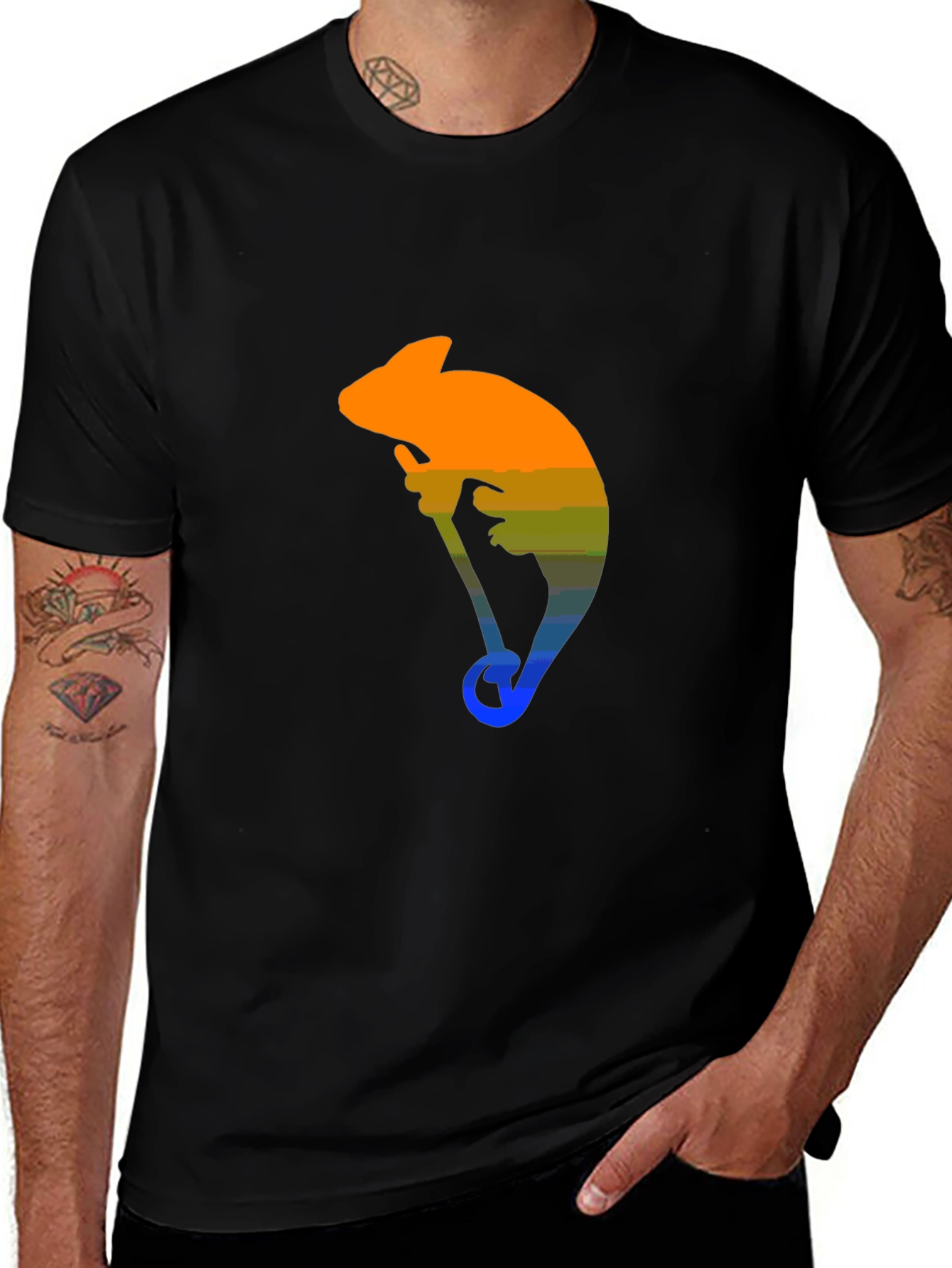 Chameleon Graphic Tee - Cool Animal Design