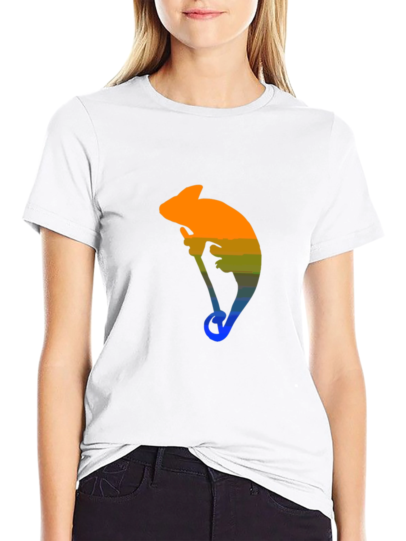 Chameleon Graphic Tee - Cool Animal Design