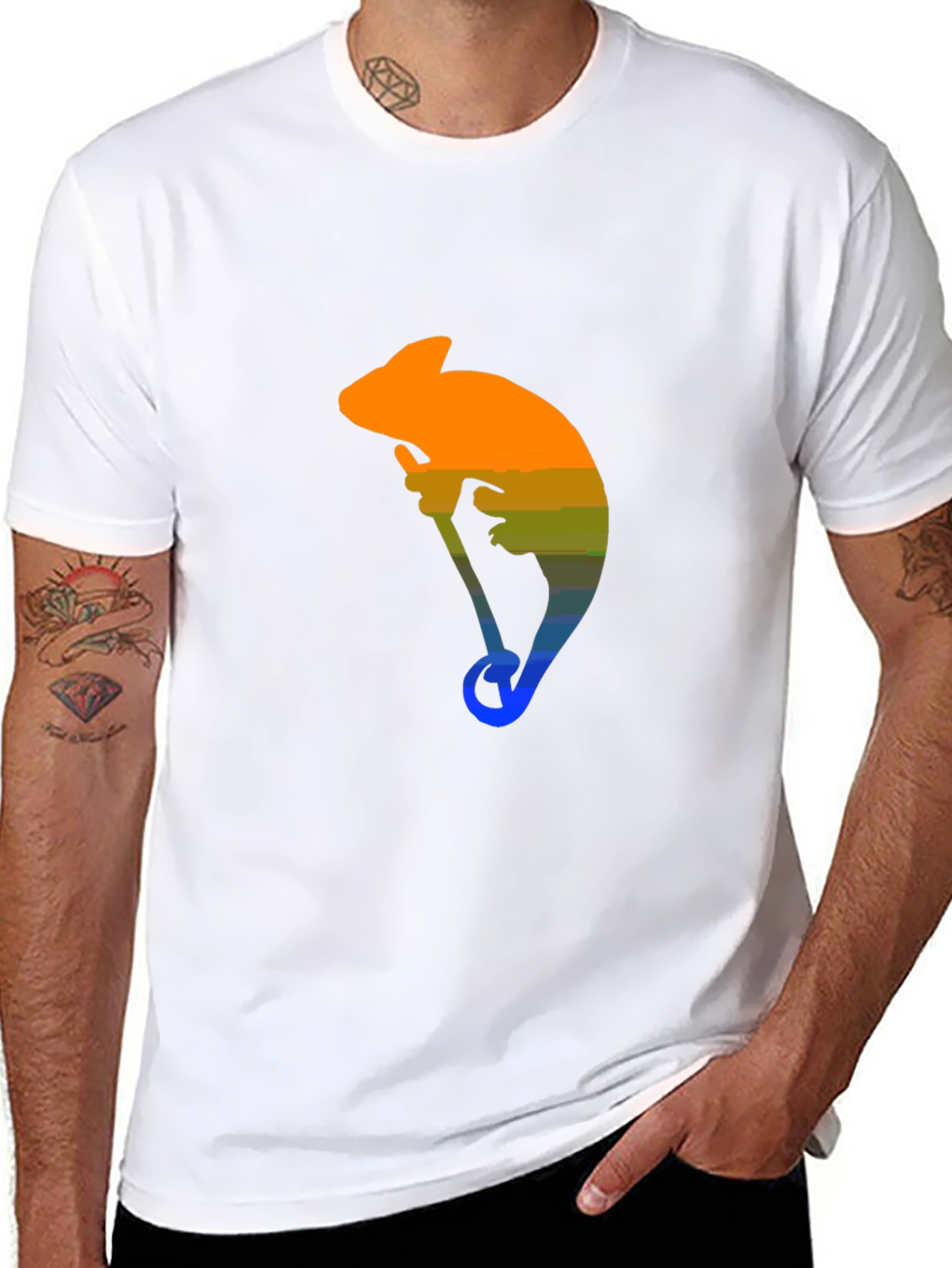 Chameleon Graphic Tee - Cool Animal Design