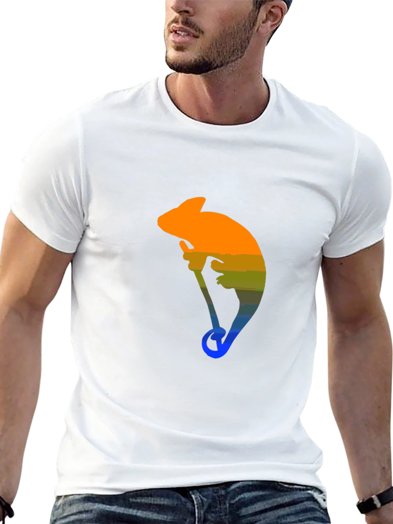 Chameleon Graphic Tee - Cool Animal Design