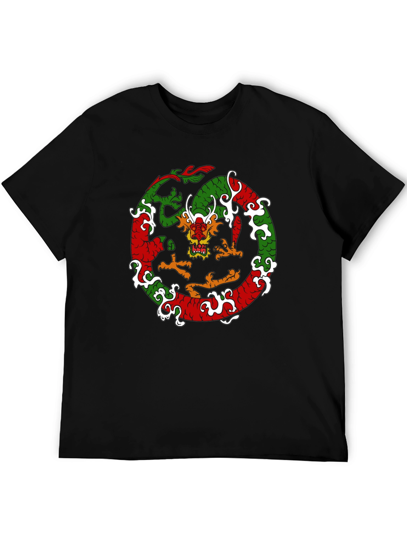 Dragon Circle Graphic Tee - Black