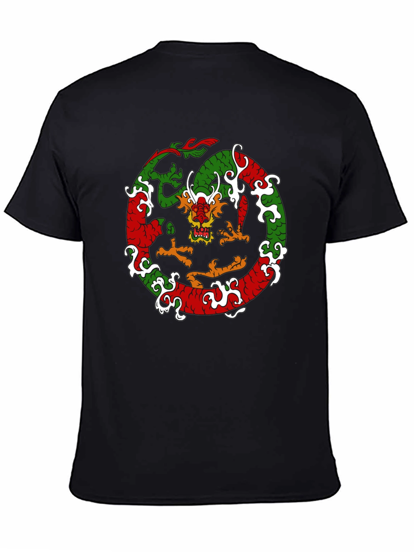 Dragon Circle Graphic Tee - Black