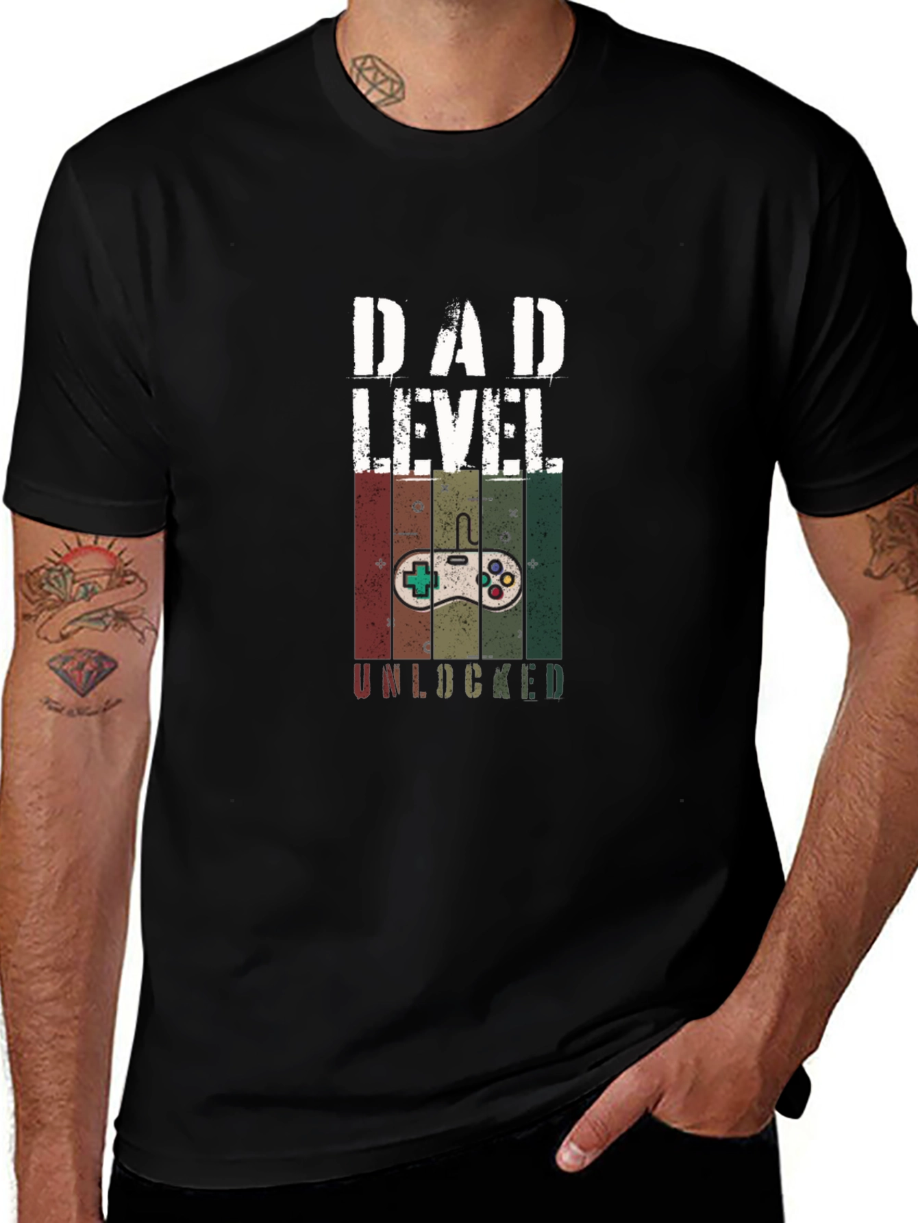 Dad Level Unlocked Gaming T-Shirt