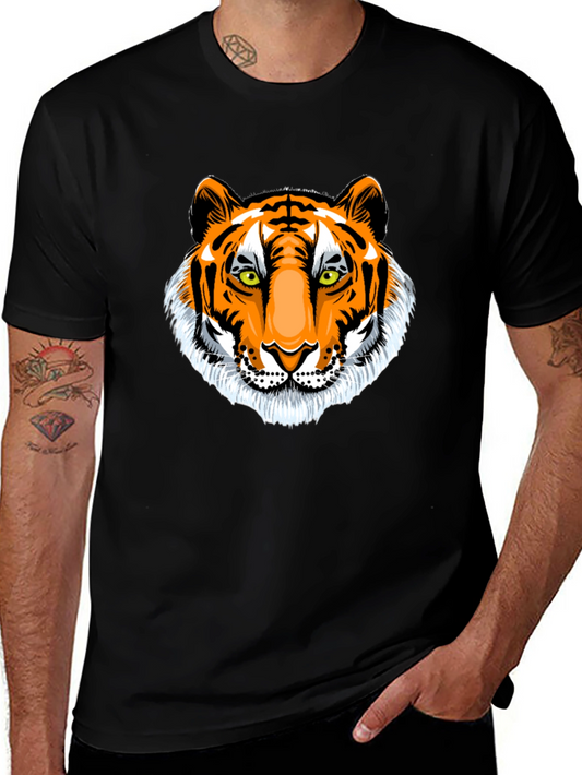 Tiger Graphic Black T-Shirt - Animal Print Tee