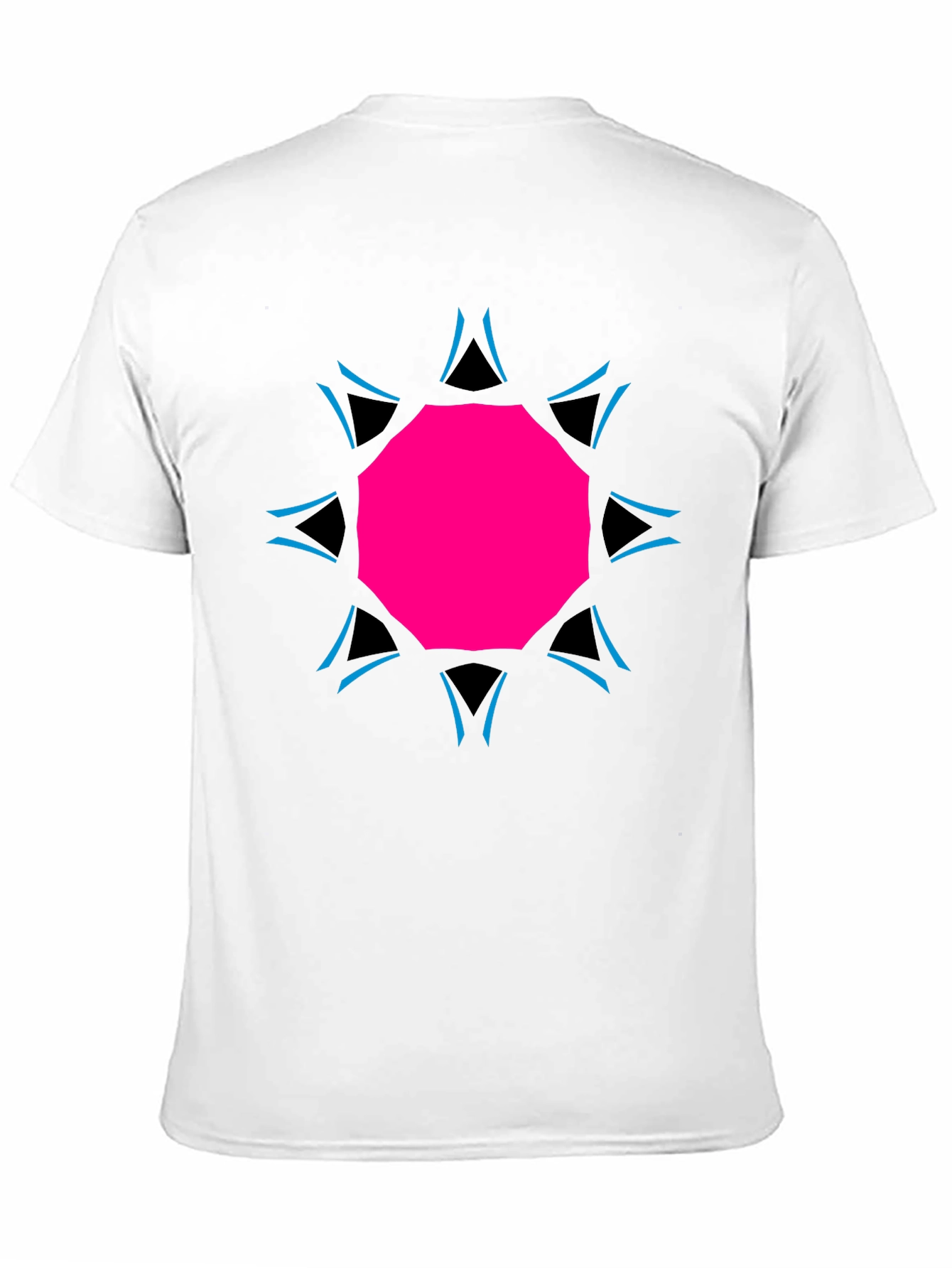 Geometric Print Black Tee