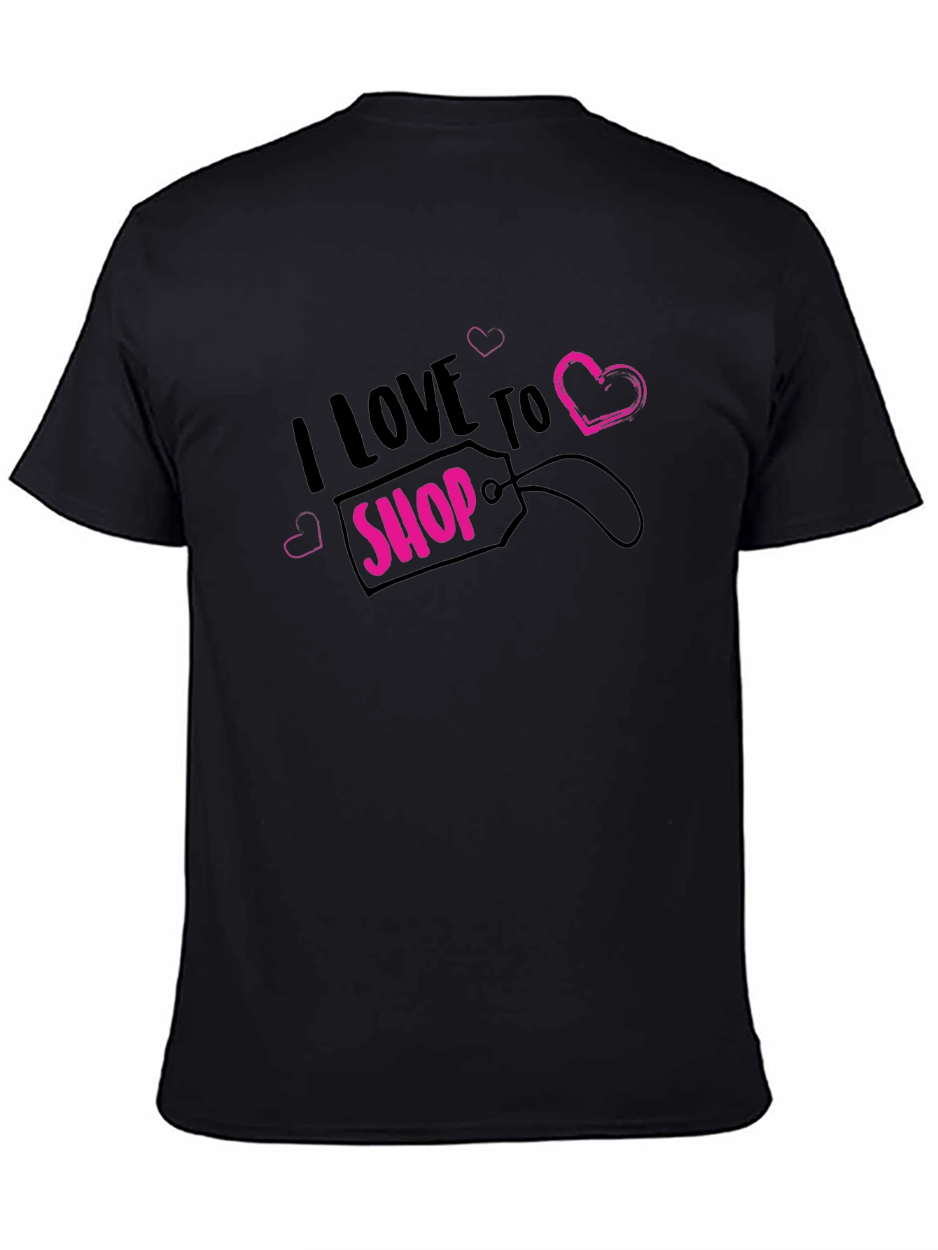 I Love to Shop Black T-Shirt