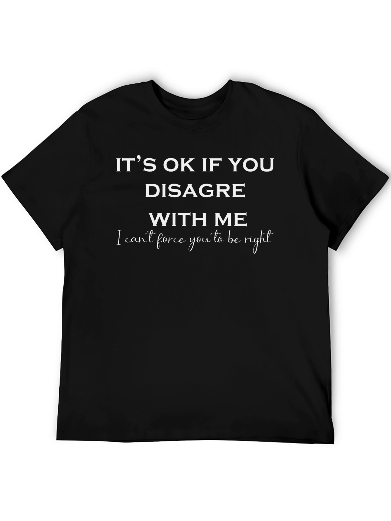 Its OK to Disagree Funny Sarcastic Graphic Tee