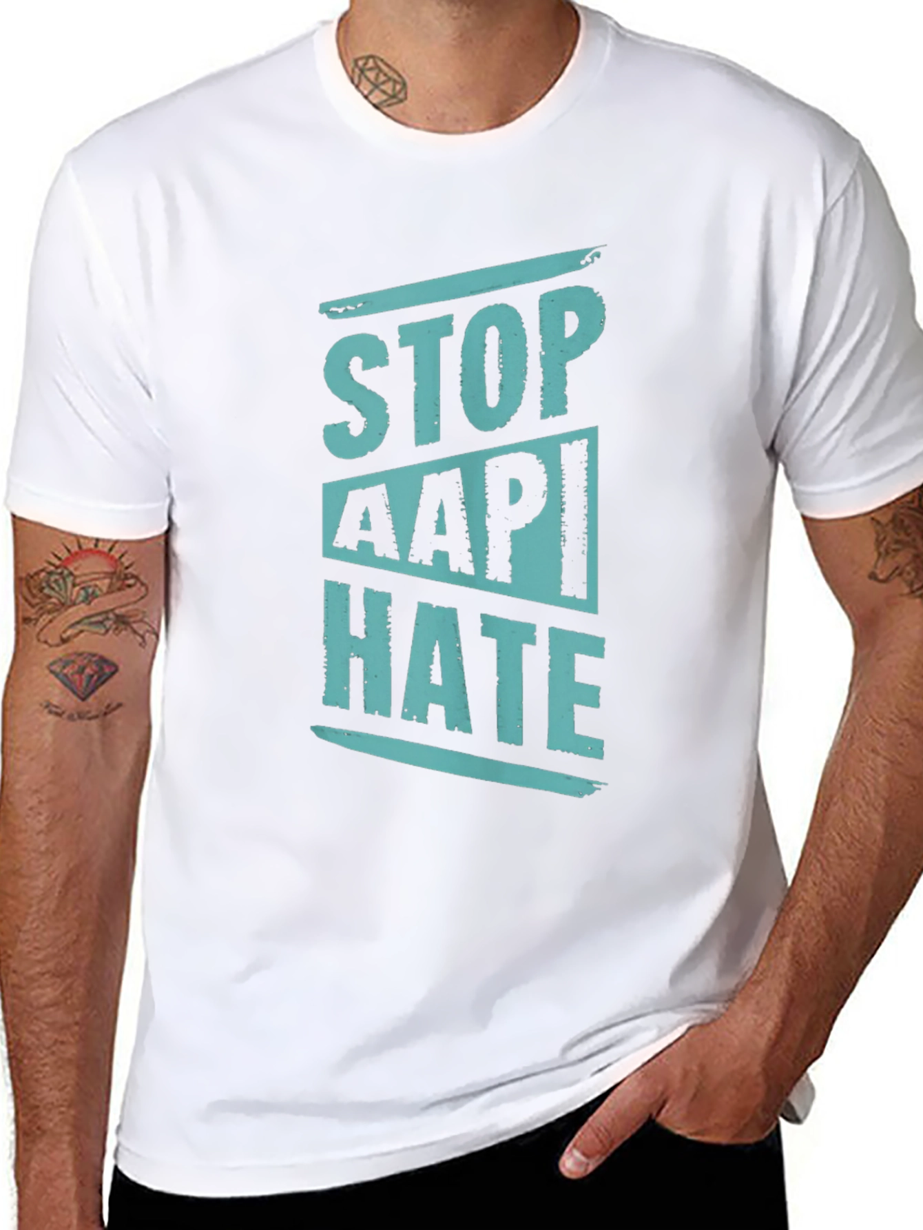 Stop AAPI Hate Graphic Tee - Black