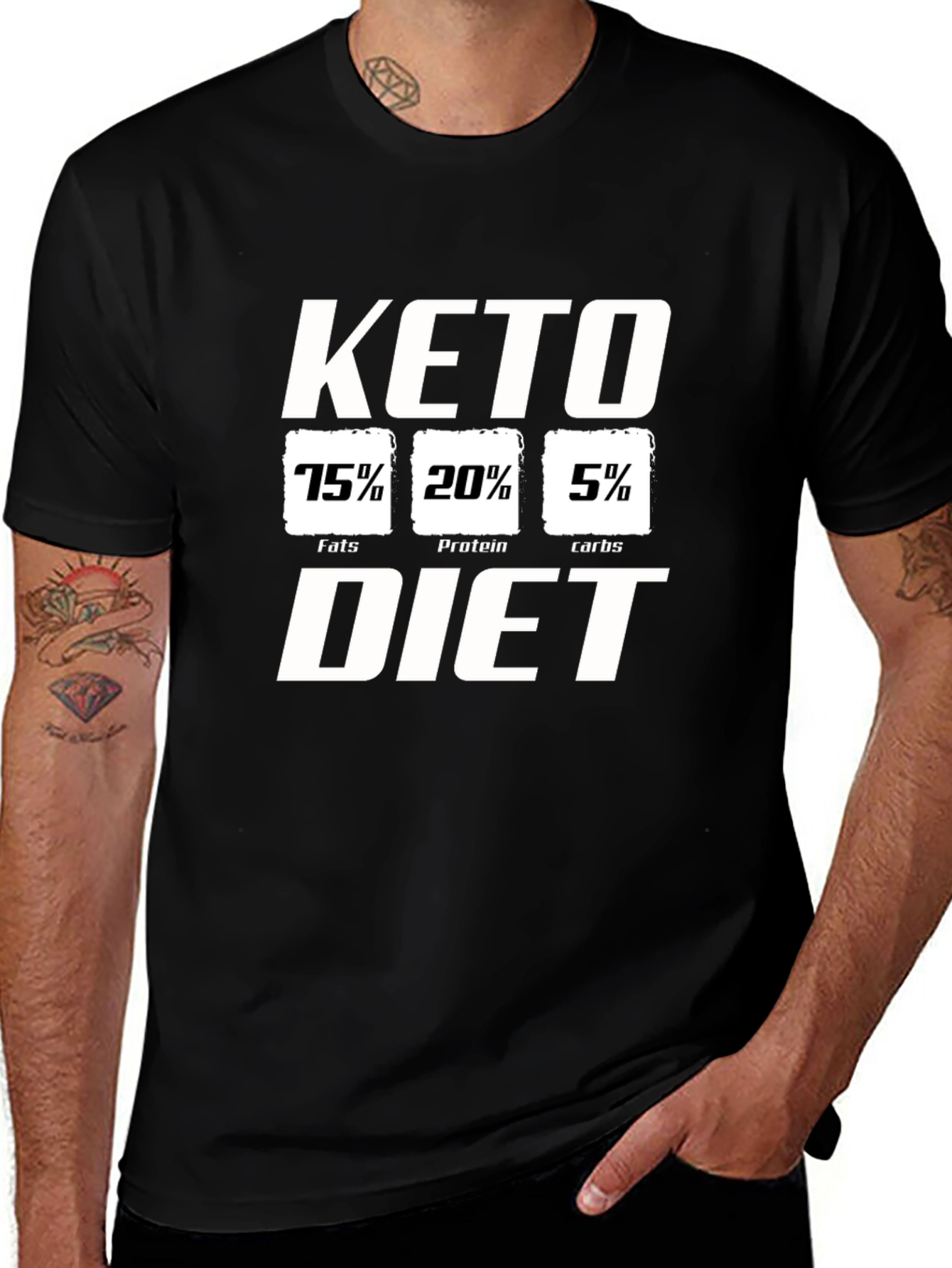 Keto Diet T-Shirt Black Cotton Tee