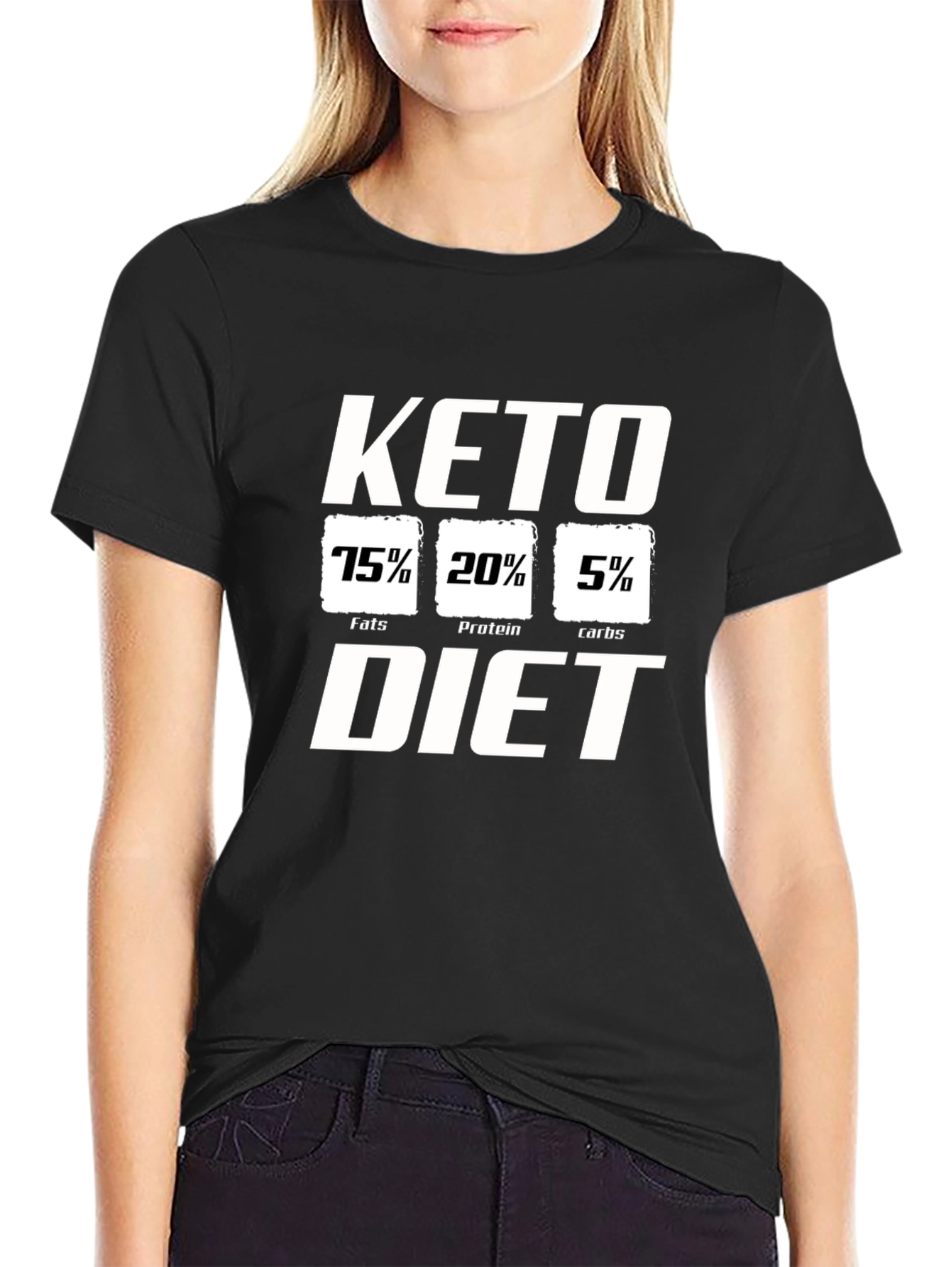 Keto Diet T-Shirt Black Cotton Tee