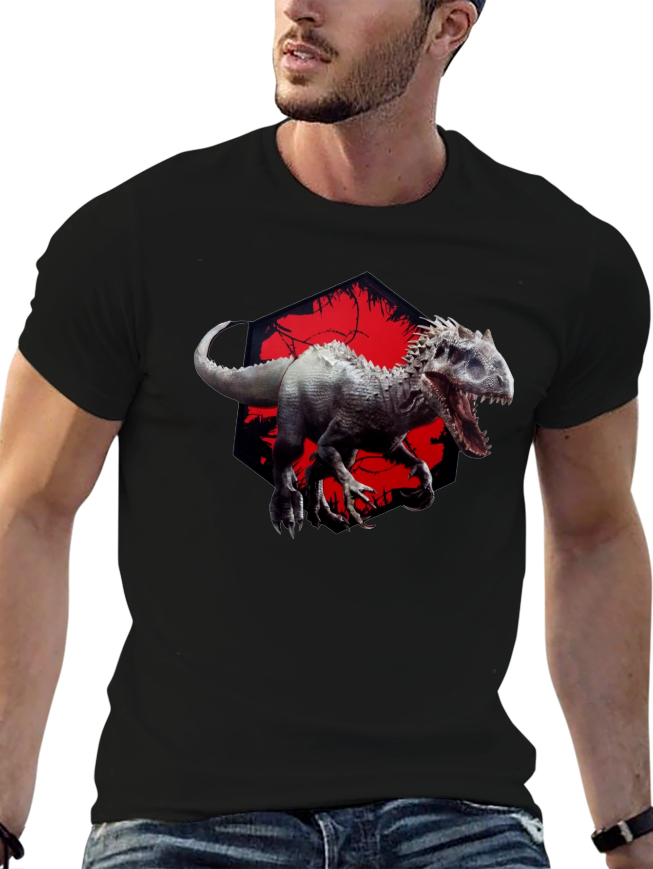 Dinosaur Graphic Black T-Shirt