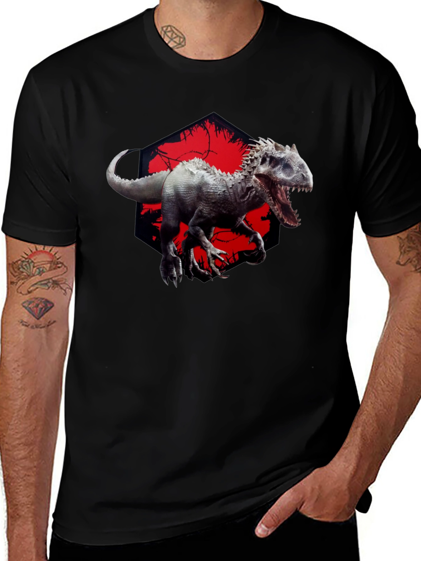 Dinosaur Graphic Black T-Shirt
