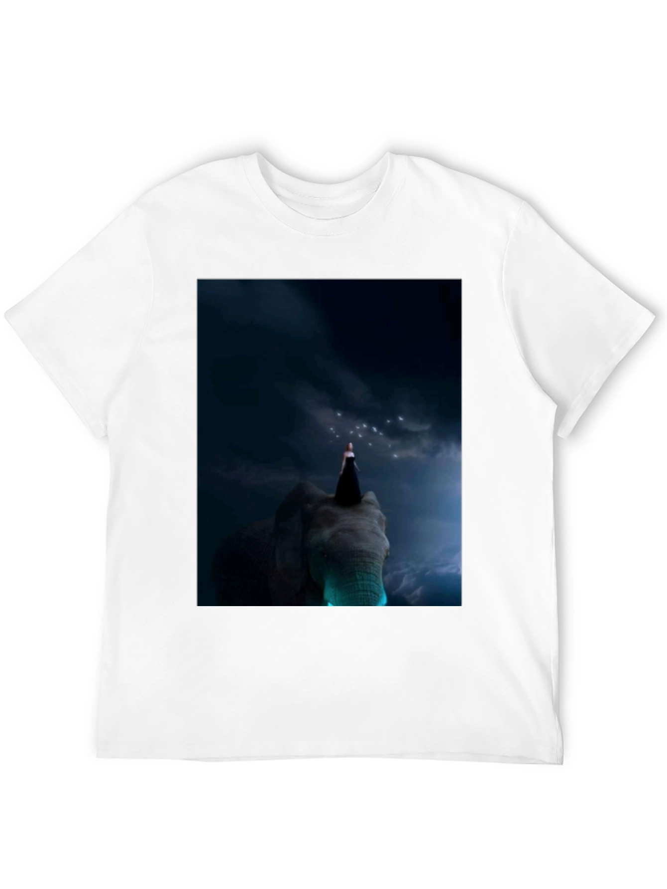 Elephant & Night Sky Graphic T-Shirt