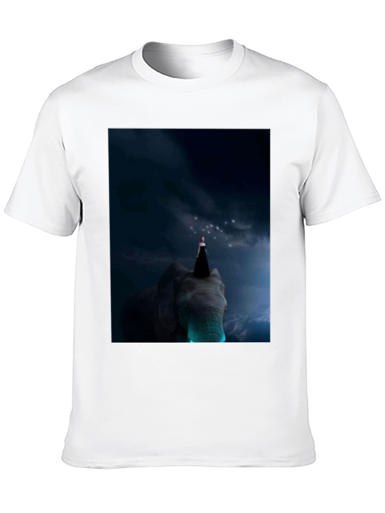Elephant & Night Sky Graphic T-Shirt