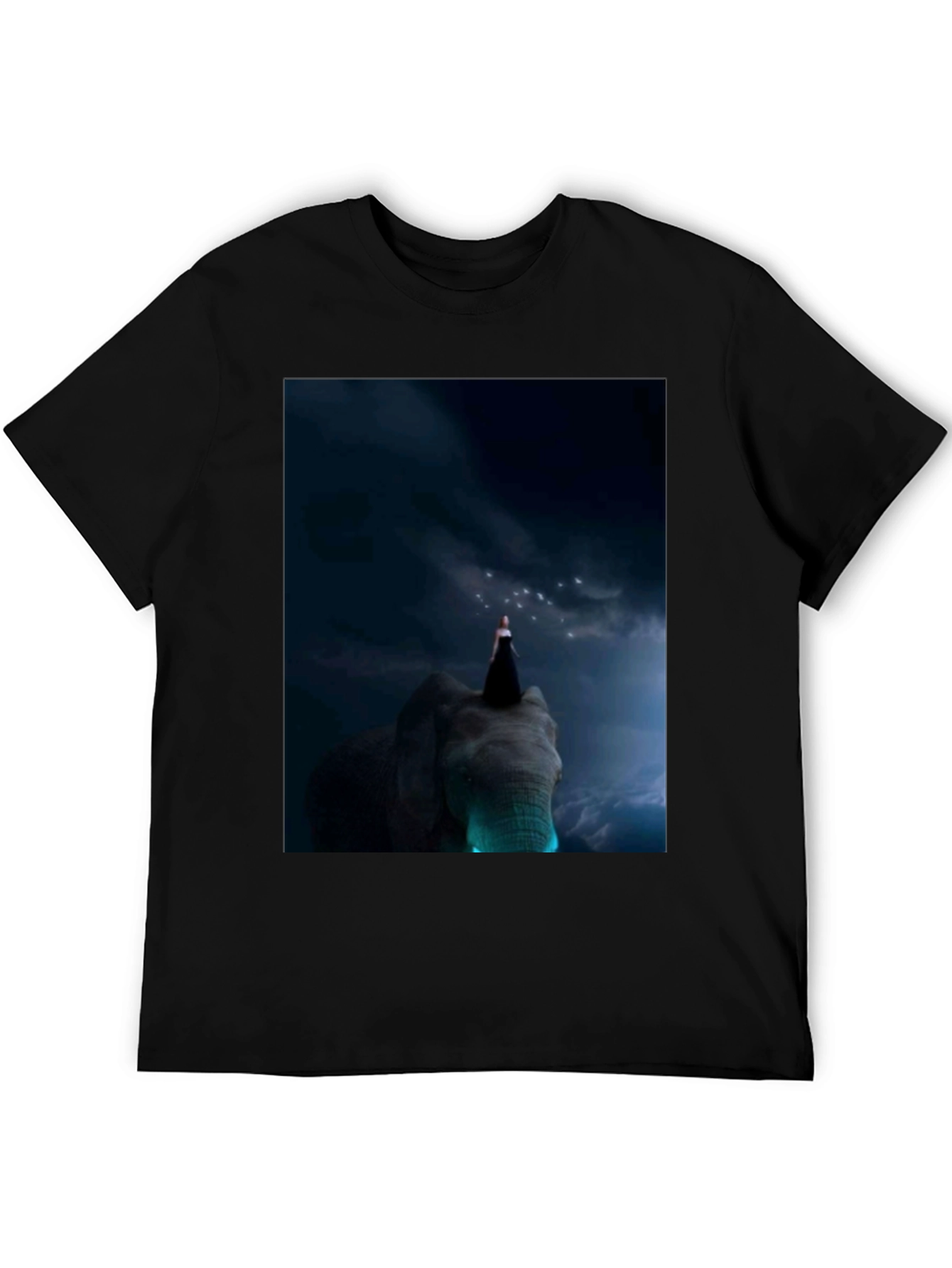Elephant & Night Sky Graphic T-Shirt