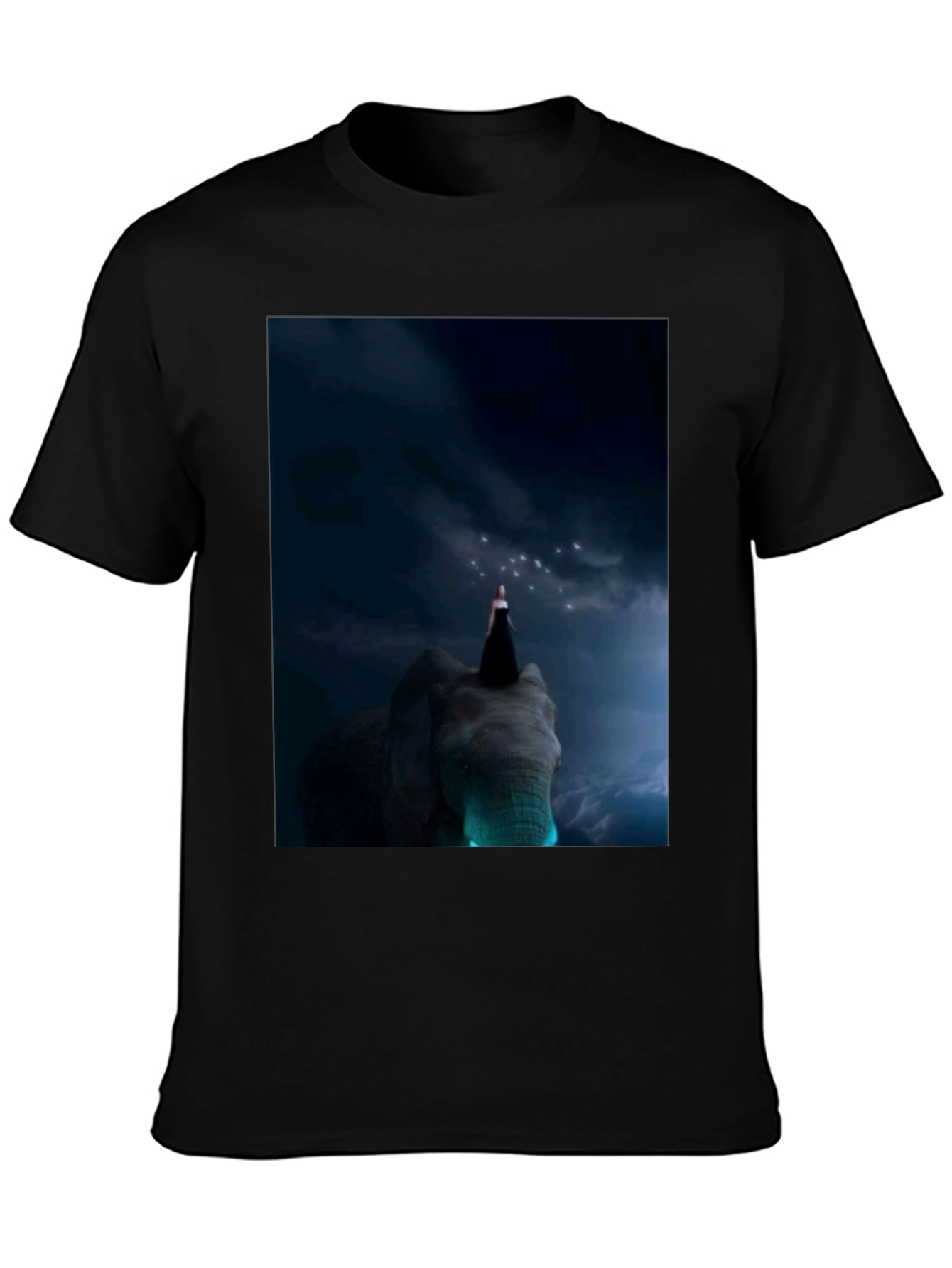 Elephant & Night Sky Graphic T-Shirt