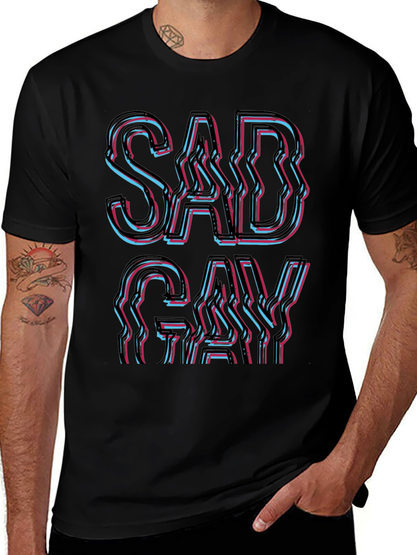 Sad Gay T-Shirt - Bold Graphic Tee