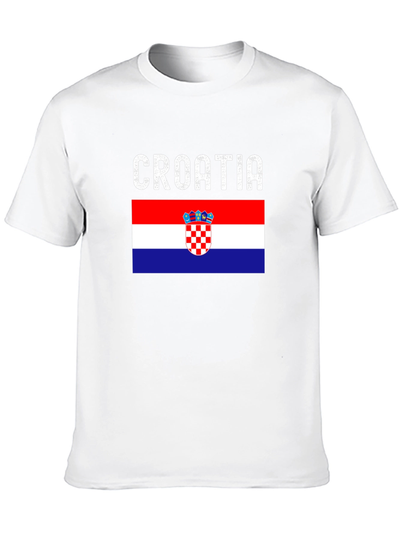 Croatia Flag T-Shirt - Black Cotton Tee