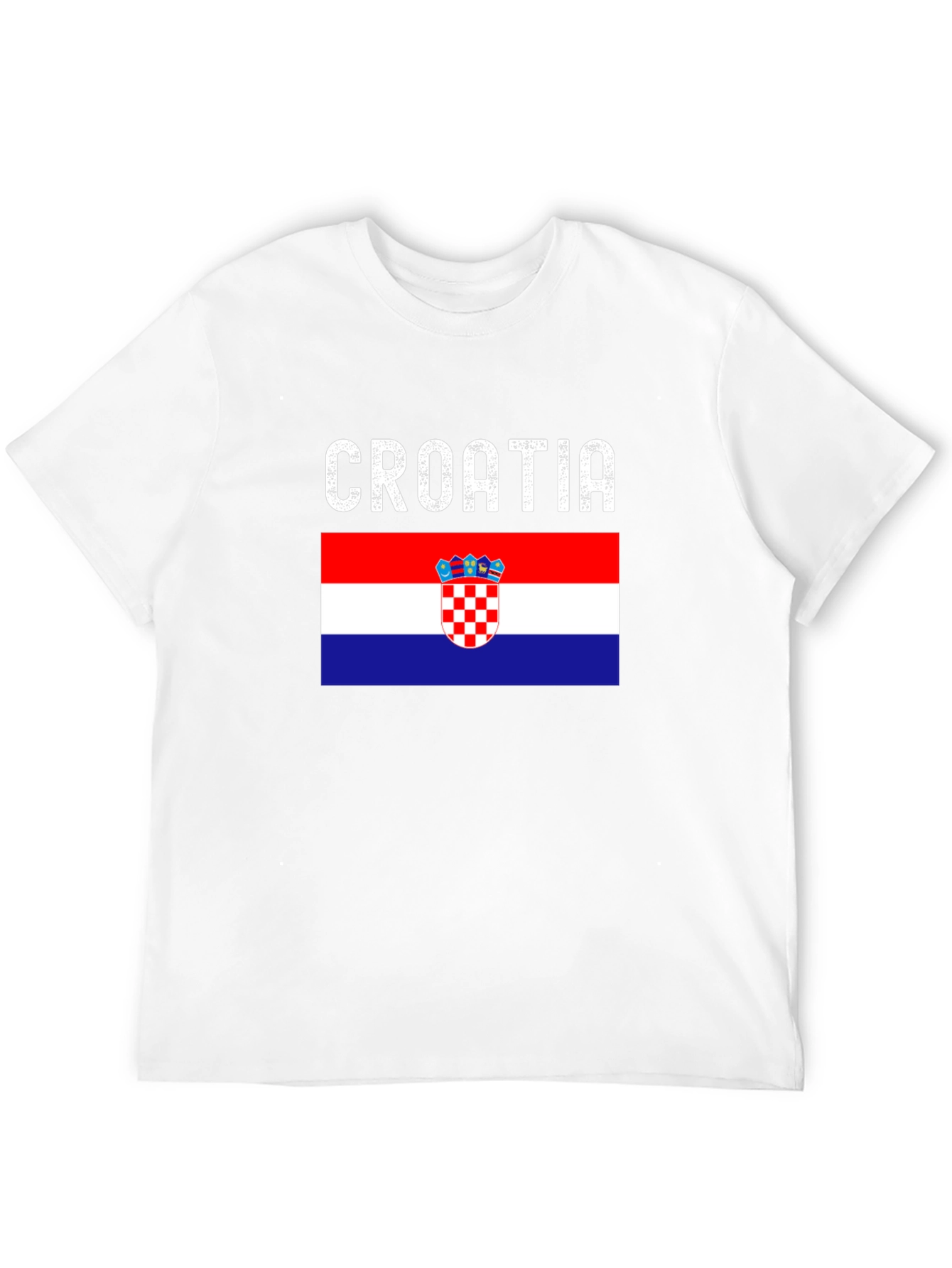 Croatia Flag T-Shirt - Black Cotton Tee