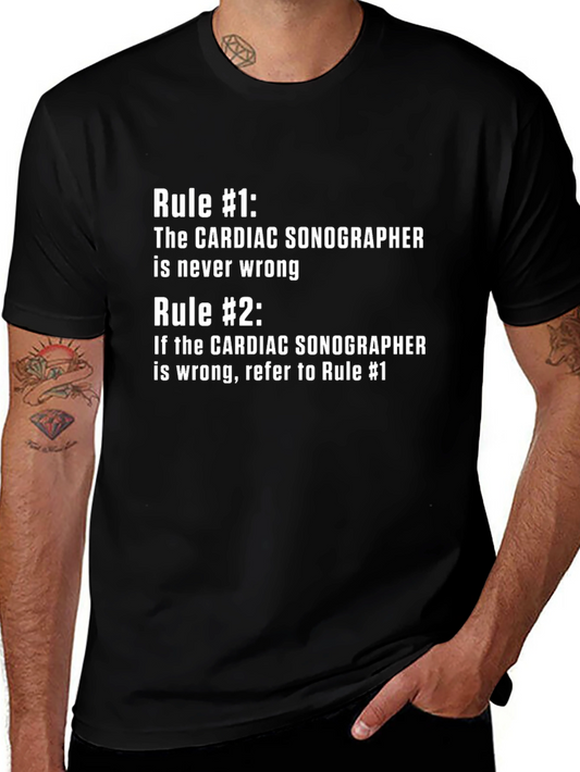 Cardiac Sonographer Rule T-Shirt - Funny Medical Tee