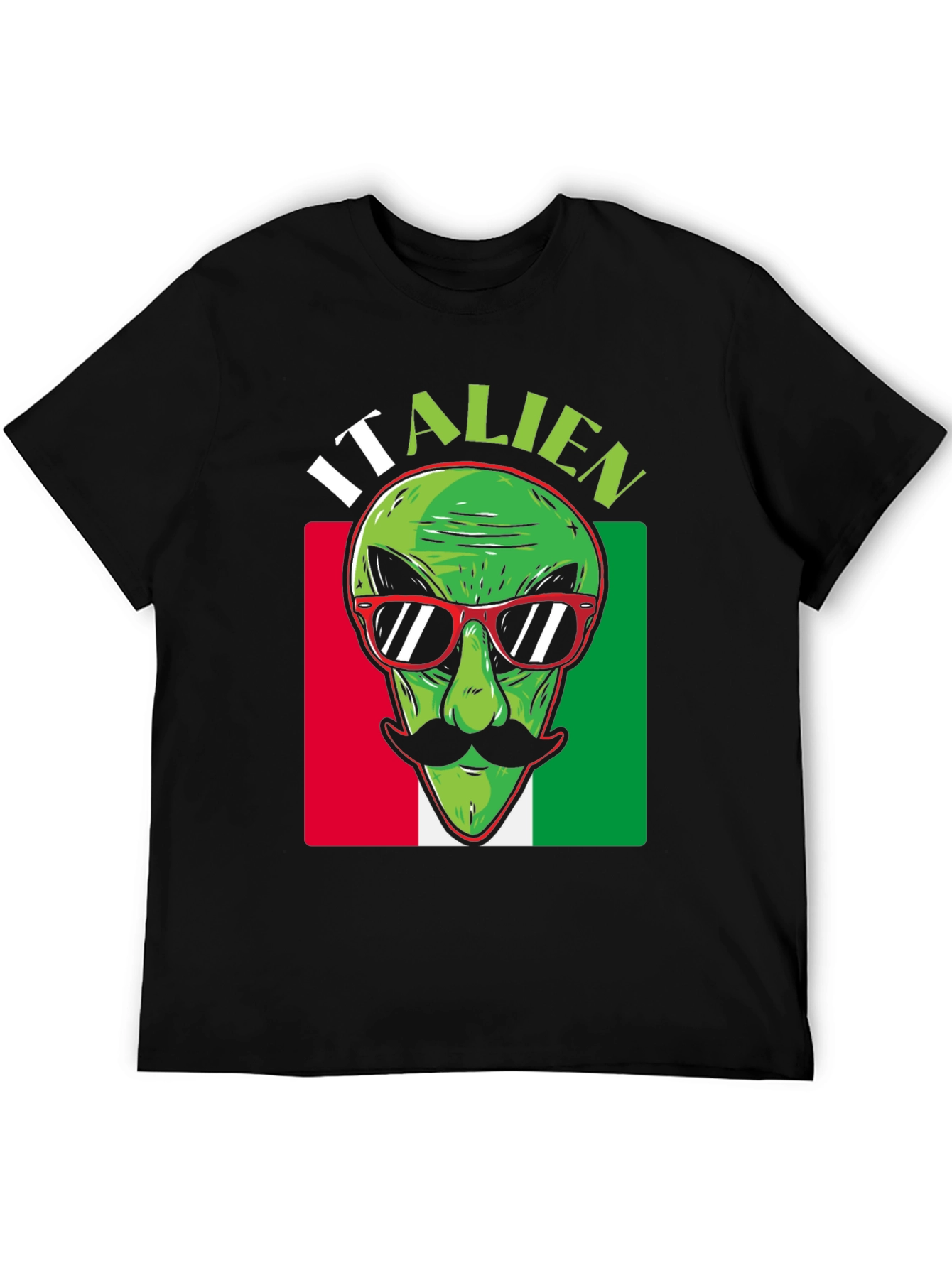 Italian Alien Graphic T-Shirt - Novelty Design