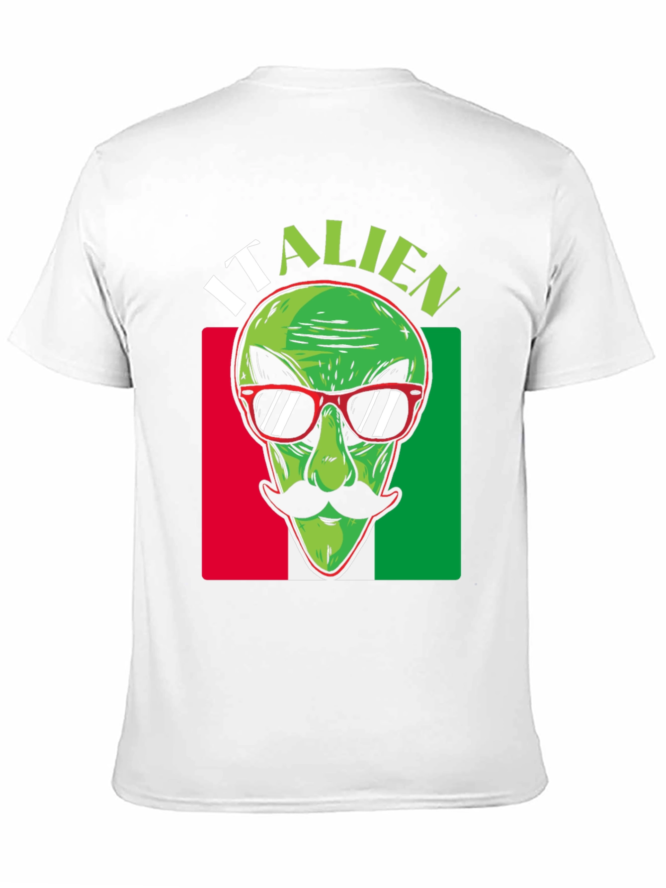 Italian Alien Graphic T-Shirt - Novelty Design