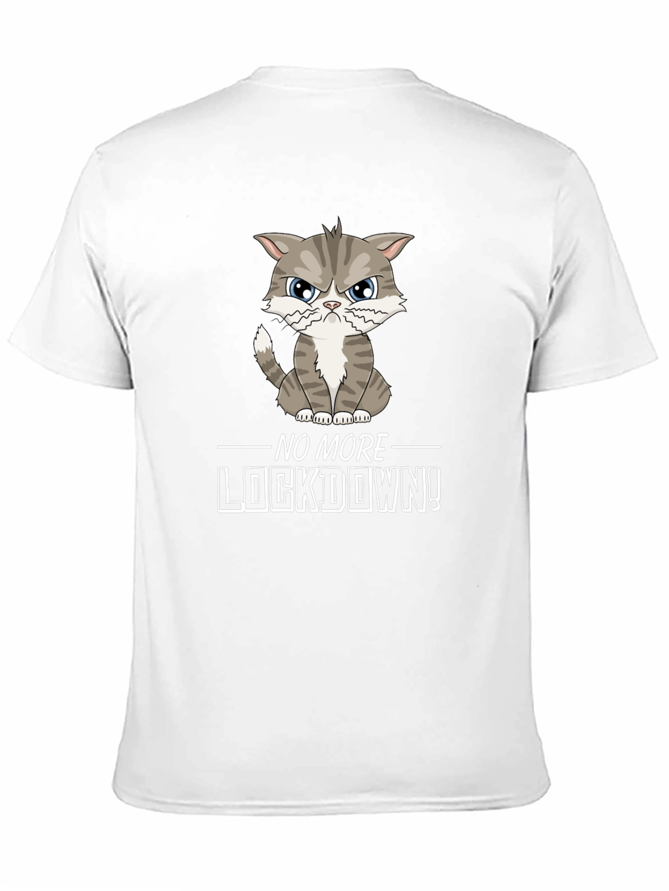 Funny No More Lockdown Cat Graphic Tee