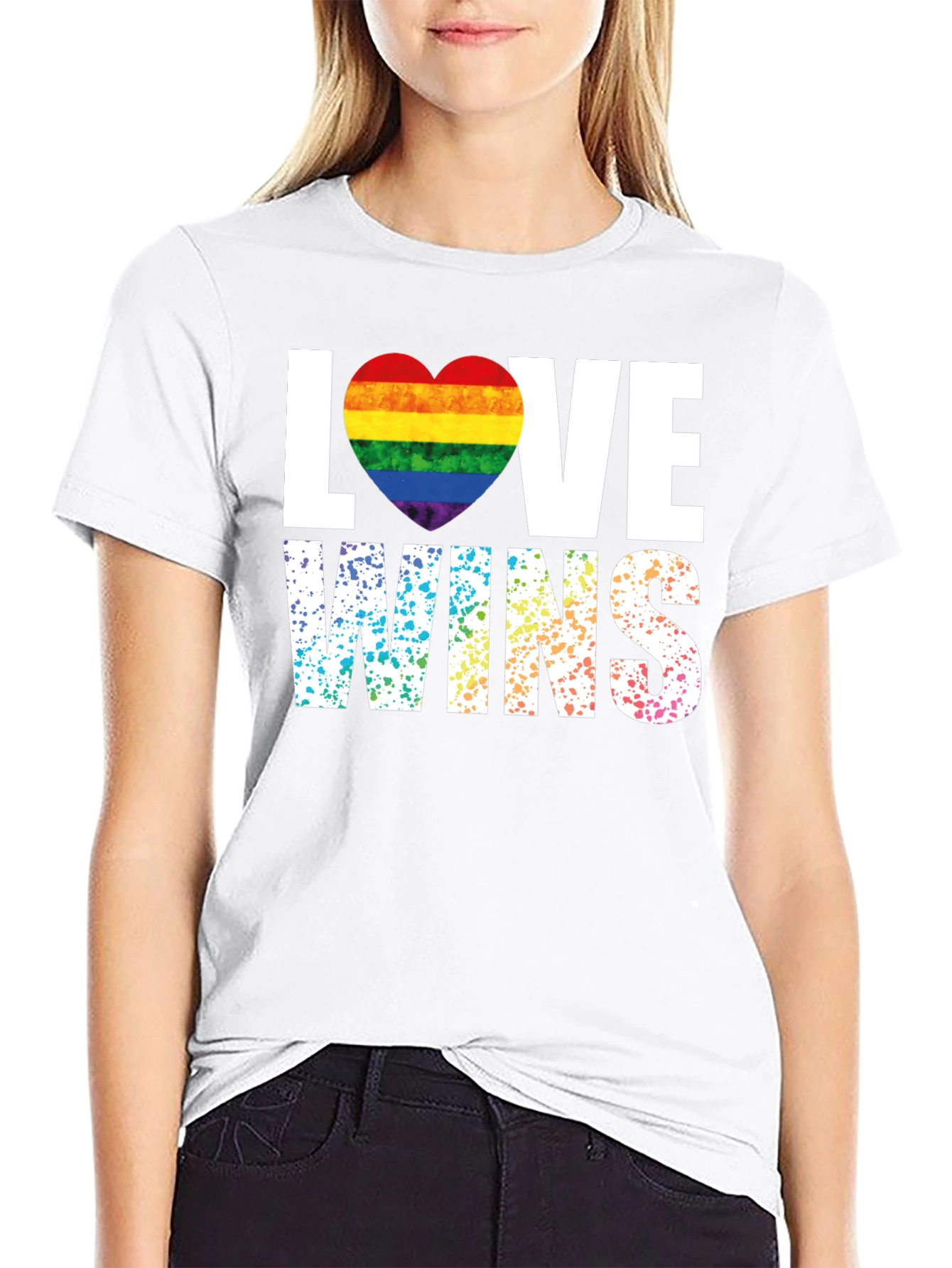 Love Wins Pride Rainbow Heart T-Shirt