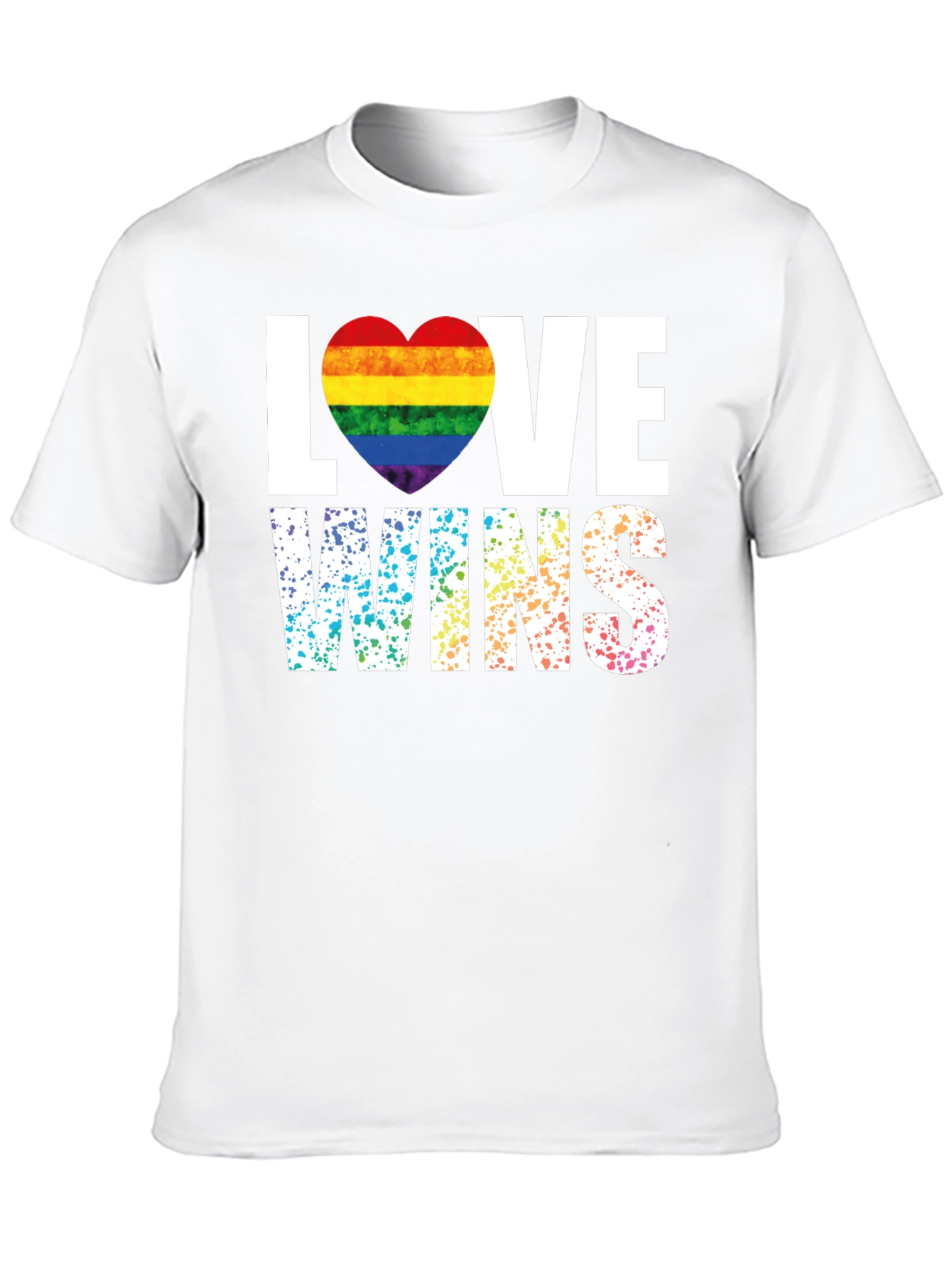 Love Wins Pride Rainbow Heart T-Shirt
