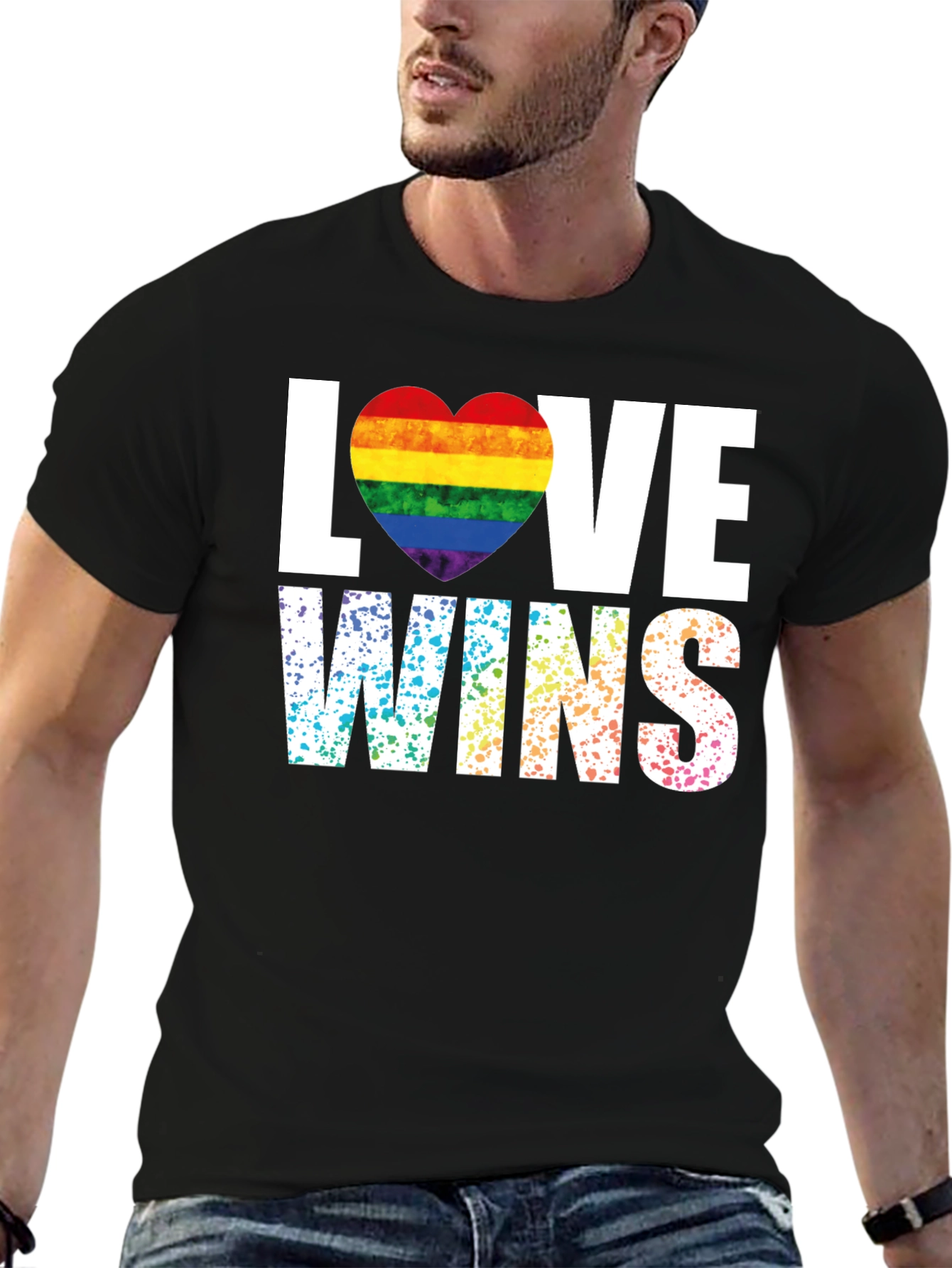 Love Wins Pride Rainbow Heart T-Shirt