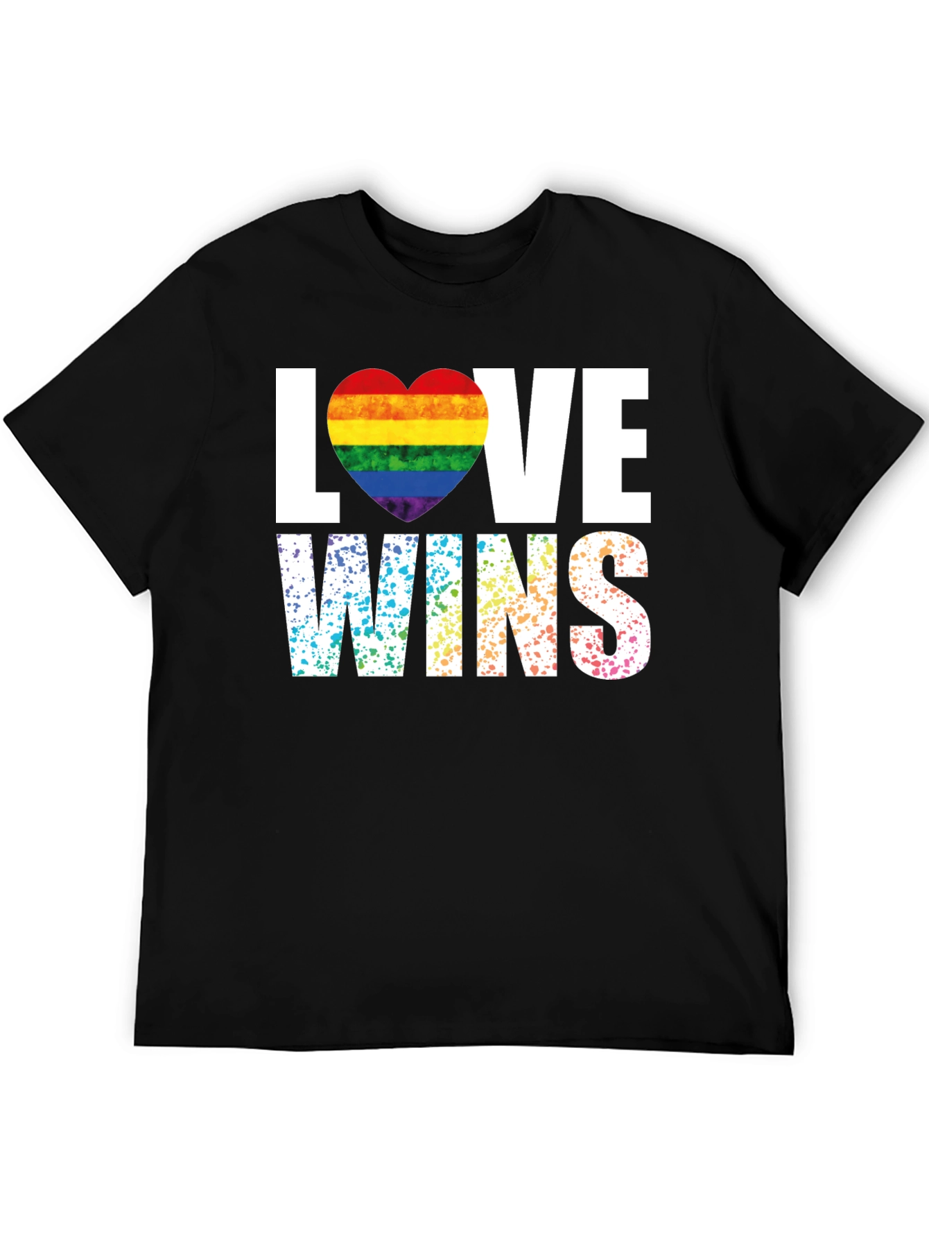Love Wins Pride Rainbow Heart T-Shirt