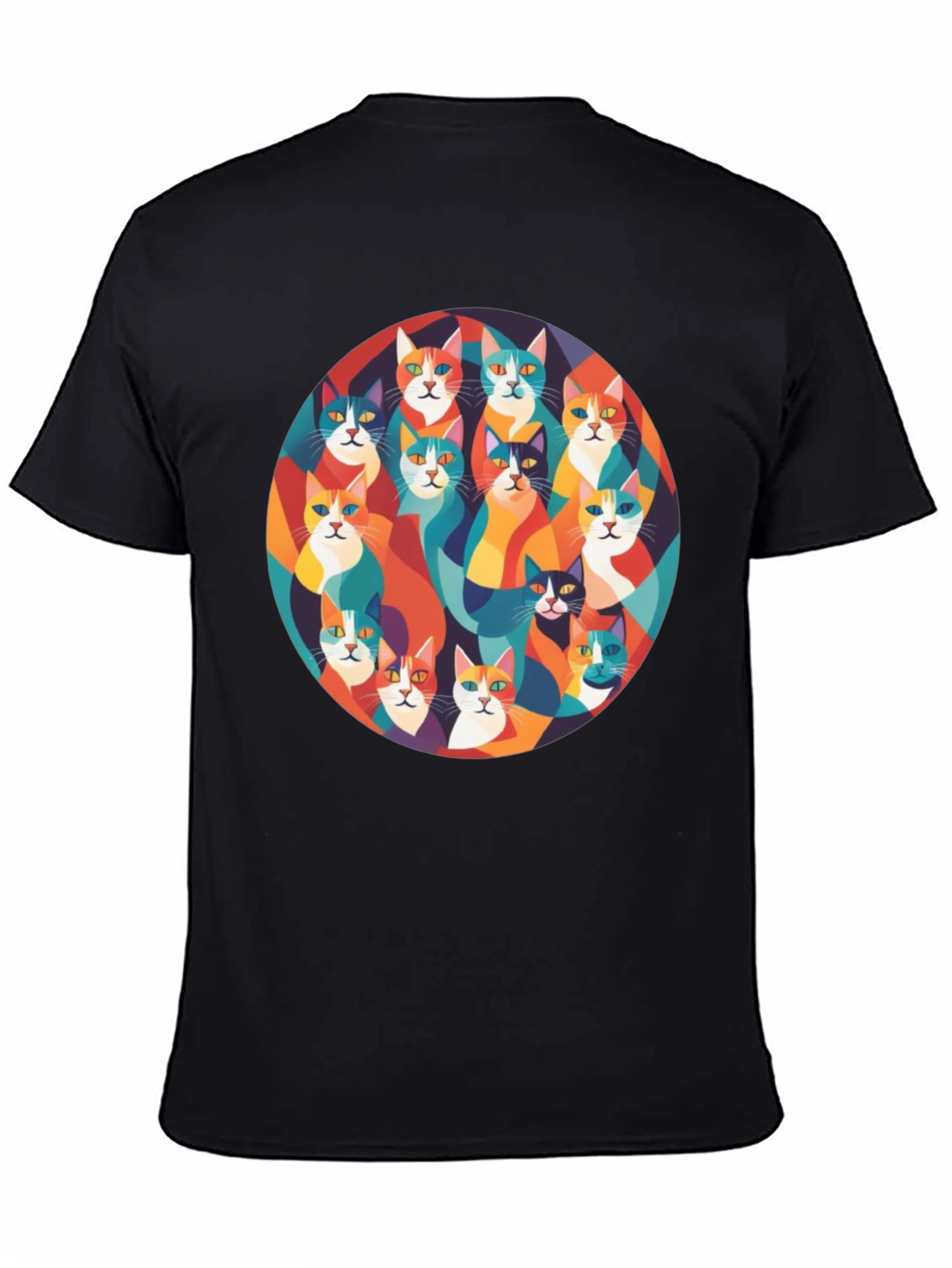 Colorful Cats Graphic T-Shirt