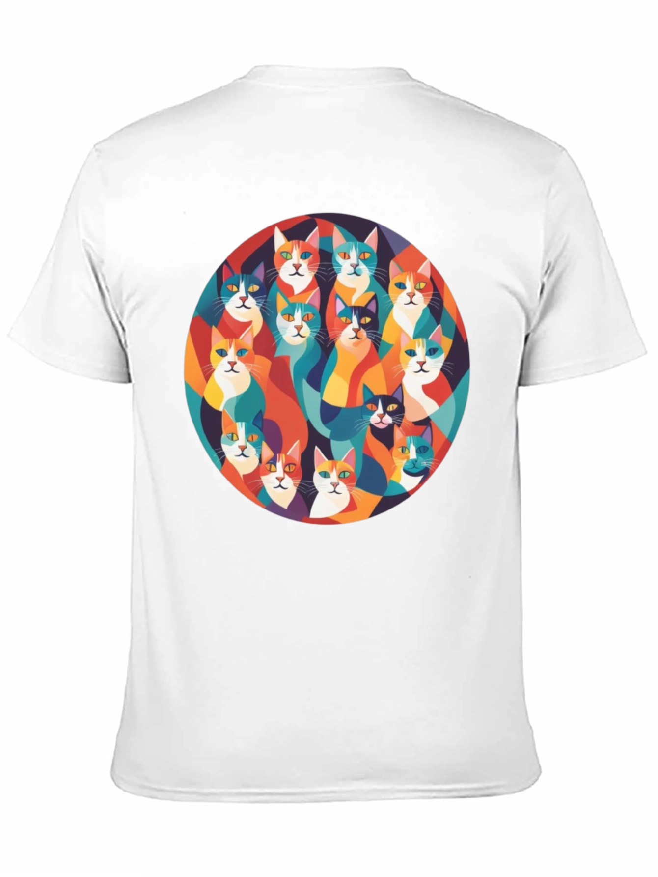 Colorful Cats Graphic T-Shirt